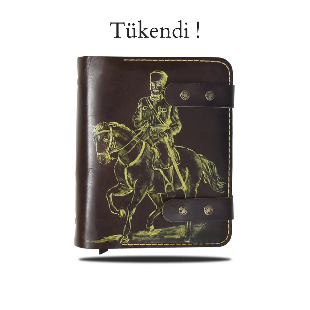 "Parla A5-Chocolate" ATATÜRK Limitli Seri / Sulu Boya ile İsim Yazma, Ayraç, Anahtarlık Hediye