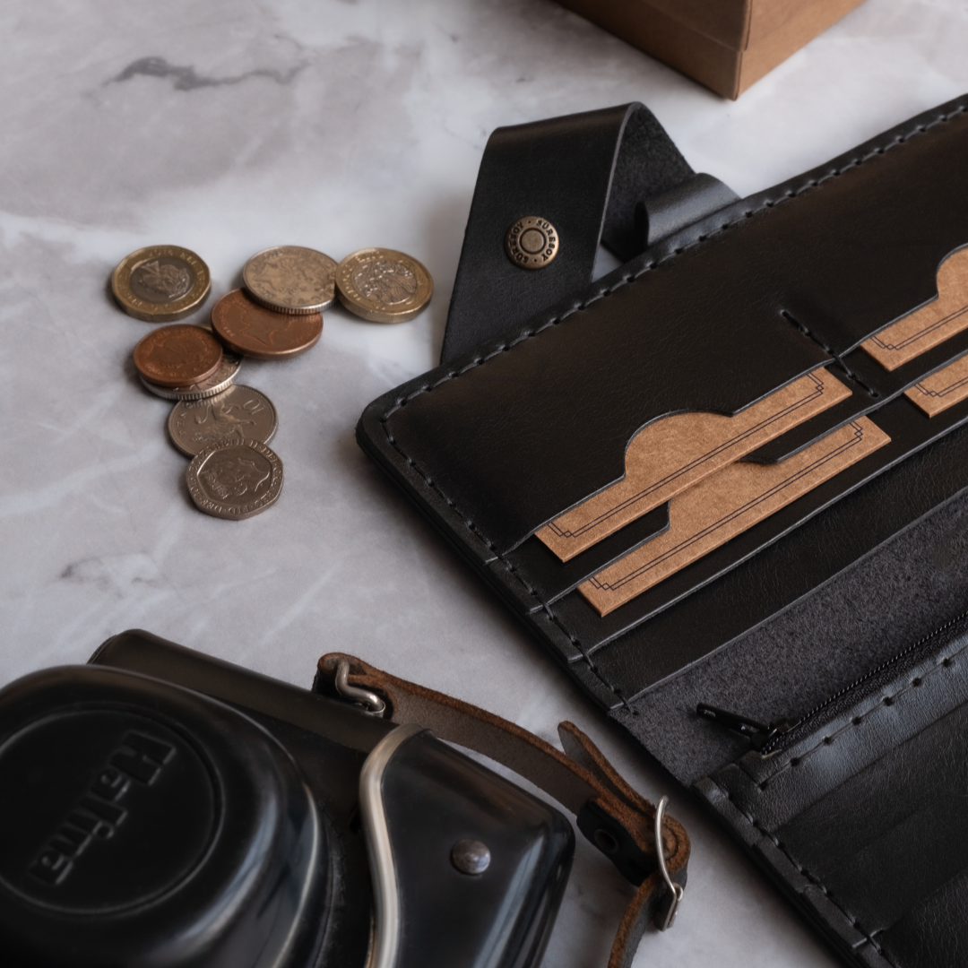 "Seren Pro" Lüks Hakiki Deri Uzun Cüzdan / Anahtarlık Hediye