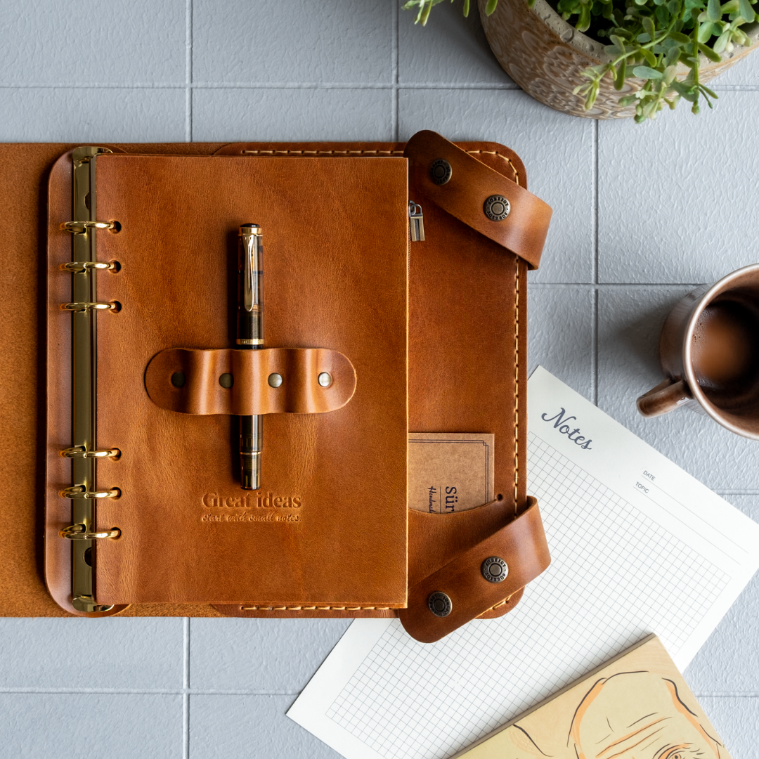 "Güneri A5 Pro" Lüks Hakiki Deri Organizer