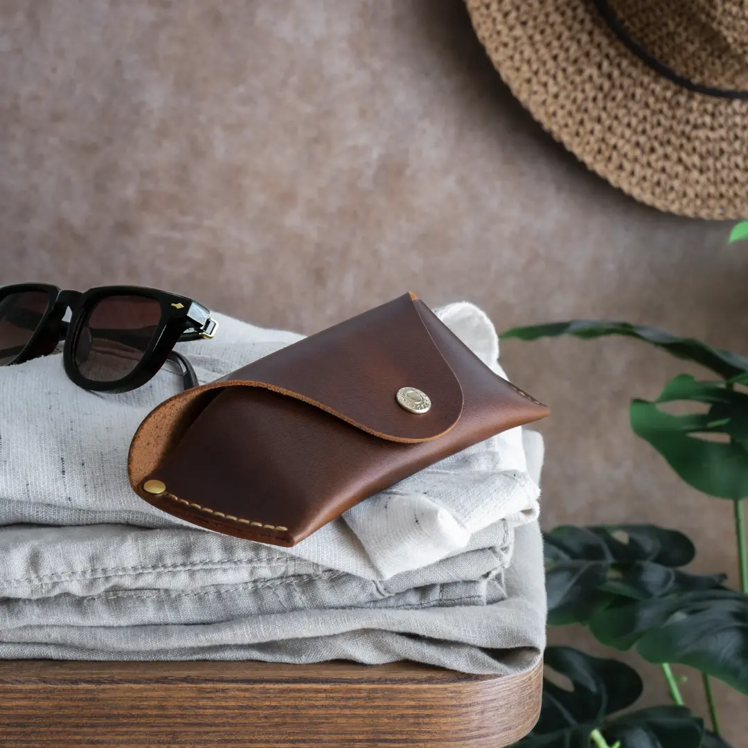 "Ongan - Caramel🍯" Lüks Hakiki Deri Gözlük Kılıfı / Anahtarlık Hediye Kargo, İsim Kazıma, Hediye Paketi Ücretsiz !