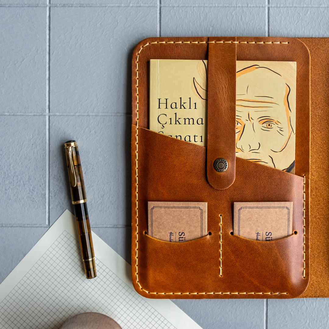 "Güneri A5 Pro" Lüks Hakiki Deri Organizer