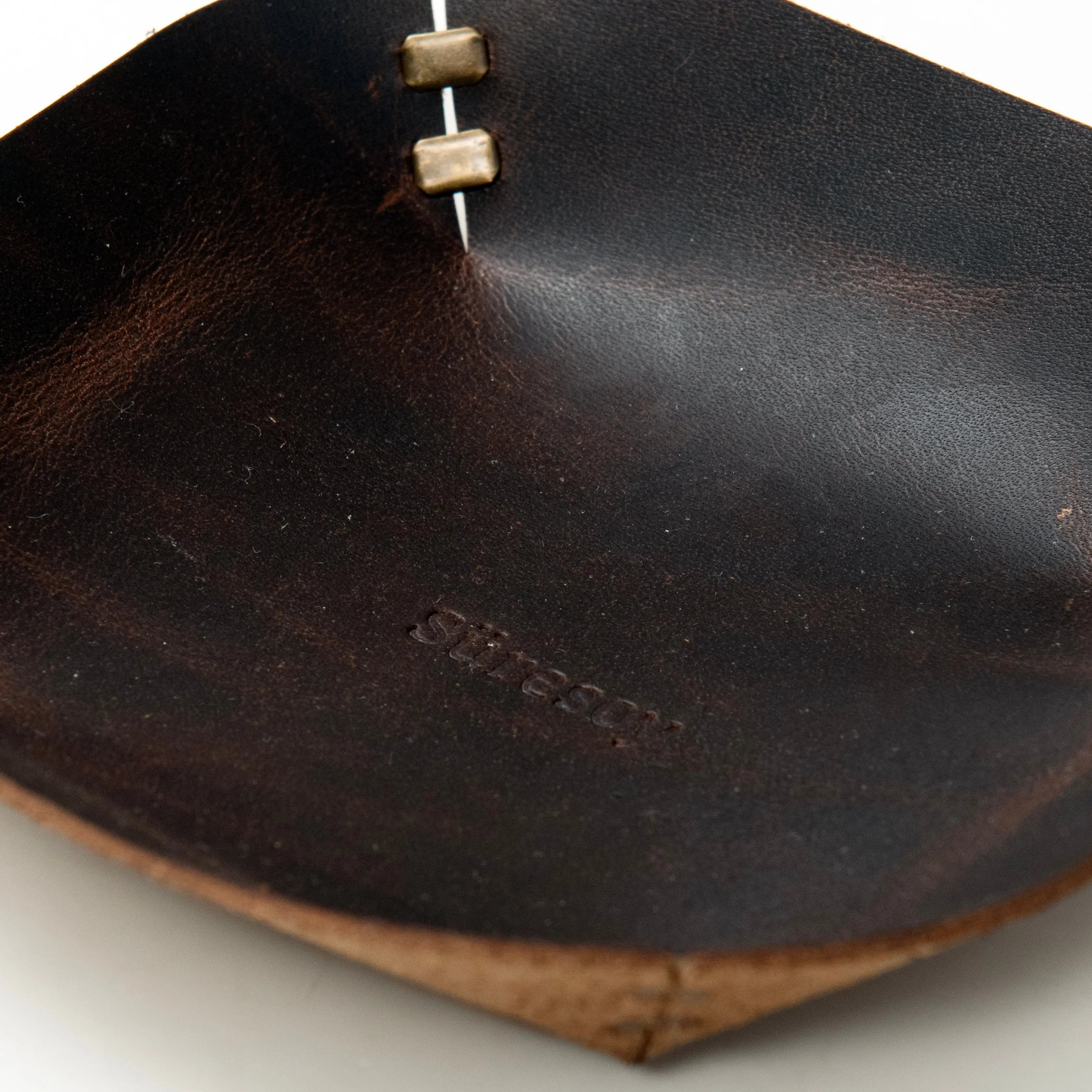 "Yuvarlak Deri Kase - Chocalate🍫" Lüks Hakiki Deri Kase / Anahtarlık Hediye Kargo, İsim Kazıma, Hediye Paketi Ücretsiz !