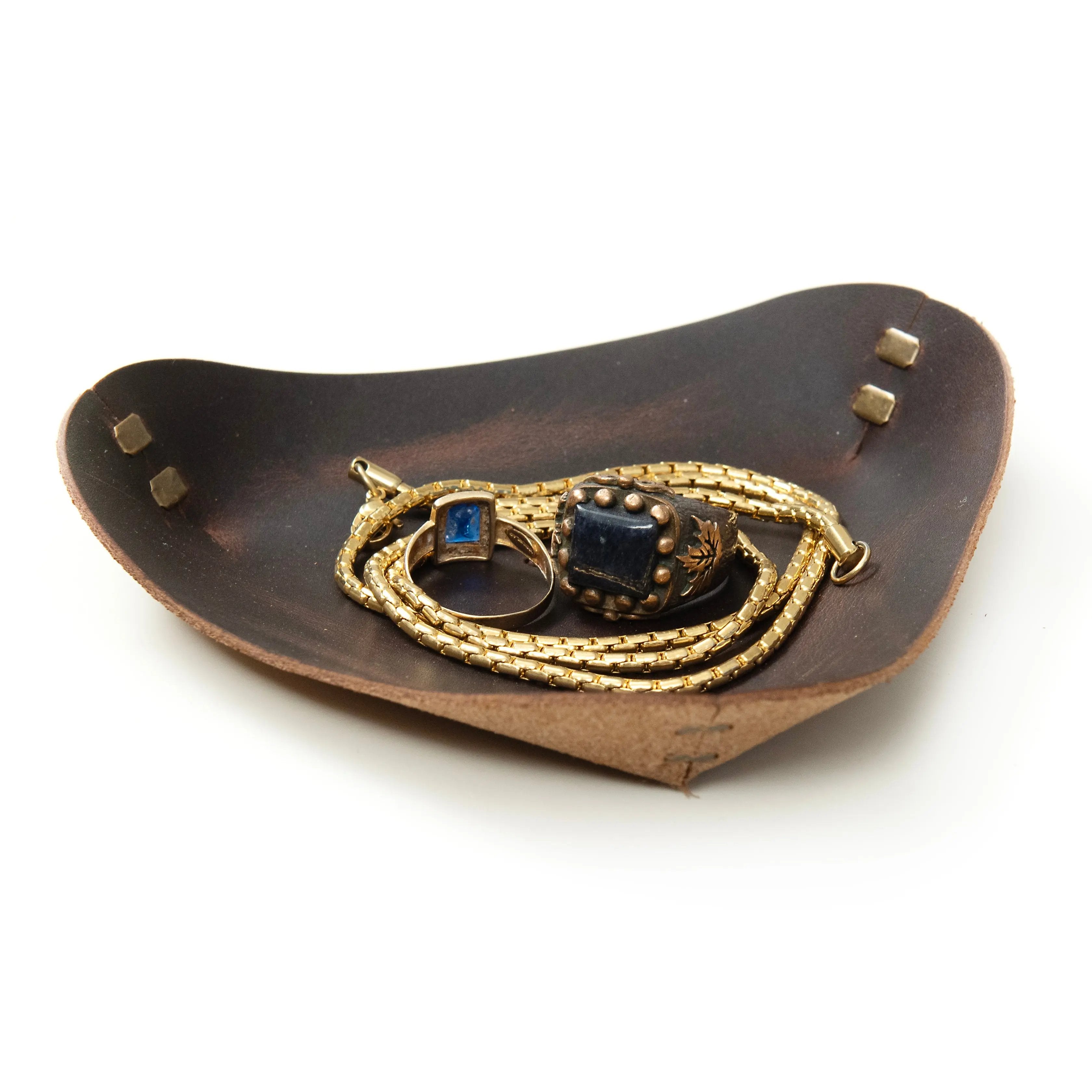 "Üçgen Deri Kase - Chocalate🍫" Lüks Hakiki Deri Kase / Anahtarlık Hediye Kargo, İsim Kazıma, Hediye Paketi Ücretsiz !