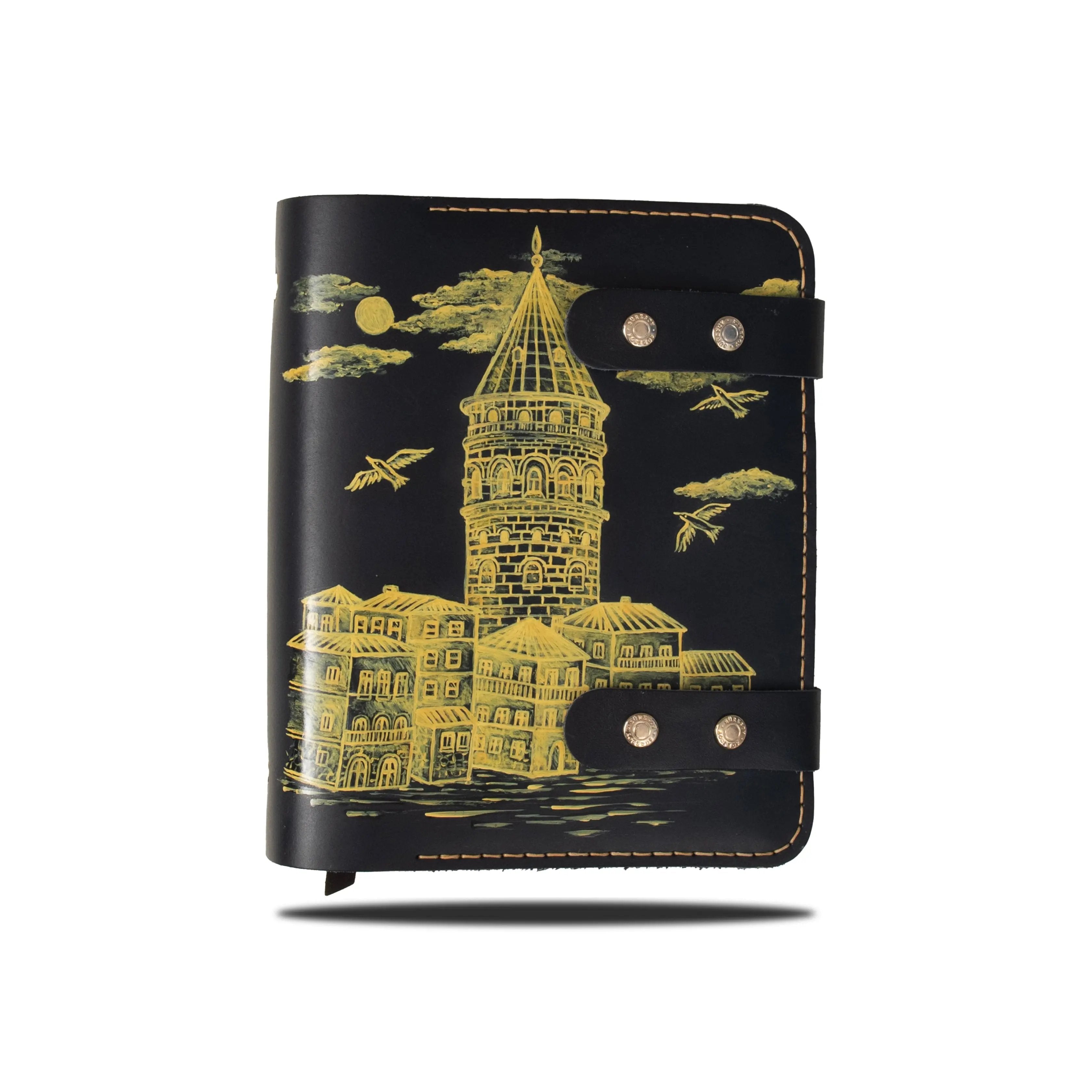 "Güneri A5 Pro-Lacivert" GALATA Yedi Tepeli Şehir İstanbul Limitli Seri 2 / Sulu Boya ile İsim Yazma, Ayraç, Anahtarlık Hediye Kargo, İsim Kazıma, Hediye Paketi Ücretsiz !