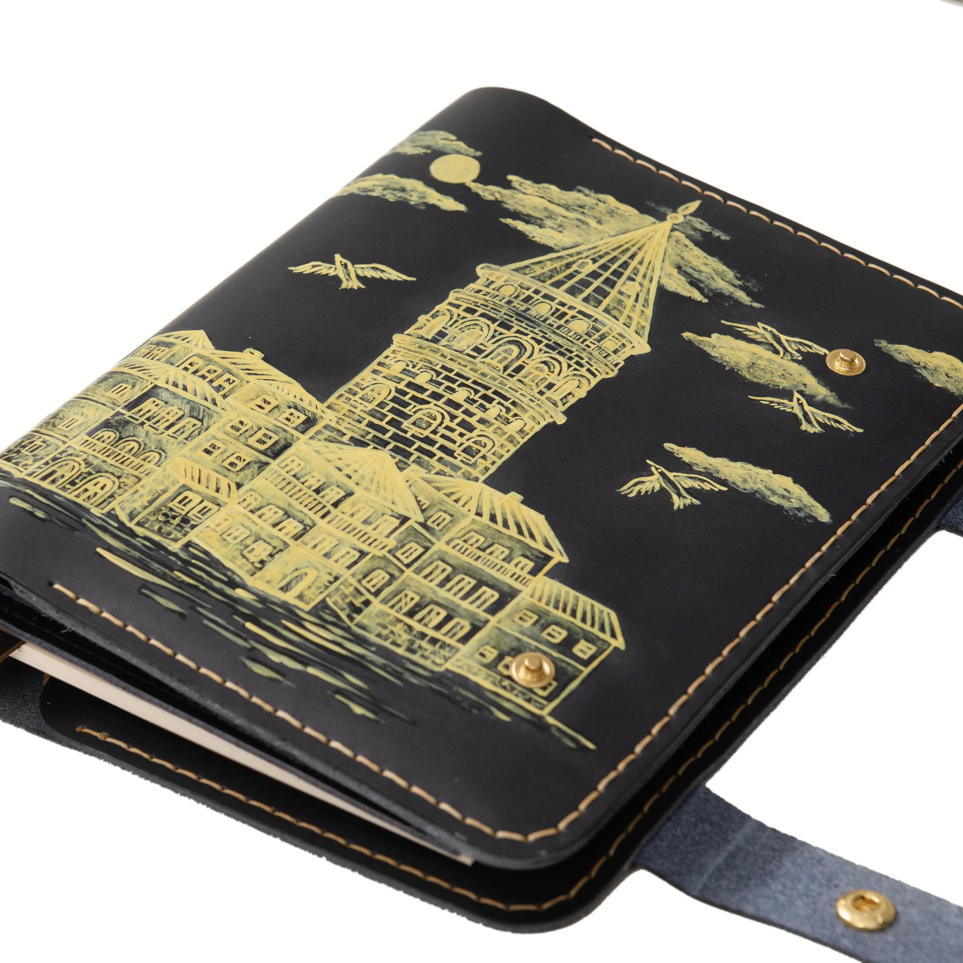 "Güneri A5 Pro-Lacivert" GALATA Yedi Tepeli Şehir İstanbul Limitli Seri 2 / Sulu Boya ile İsim Yazma, Ayraç, Anahtarlık Hediye Kargo, İsim Kazıma, Hediye Paketi Ücretsiz !