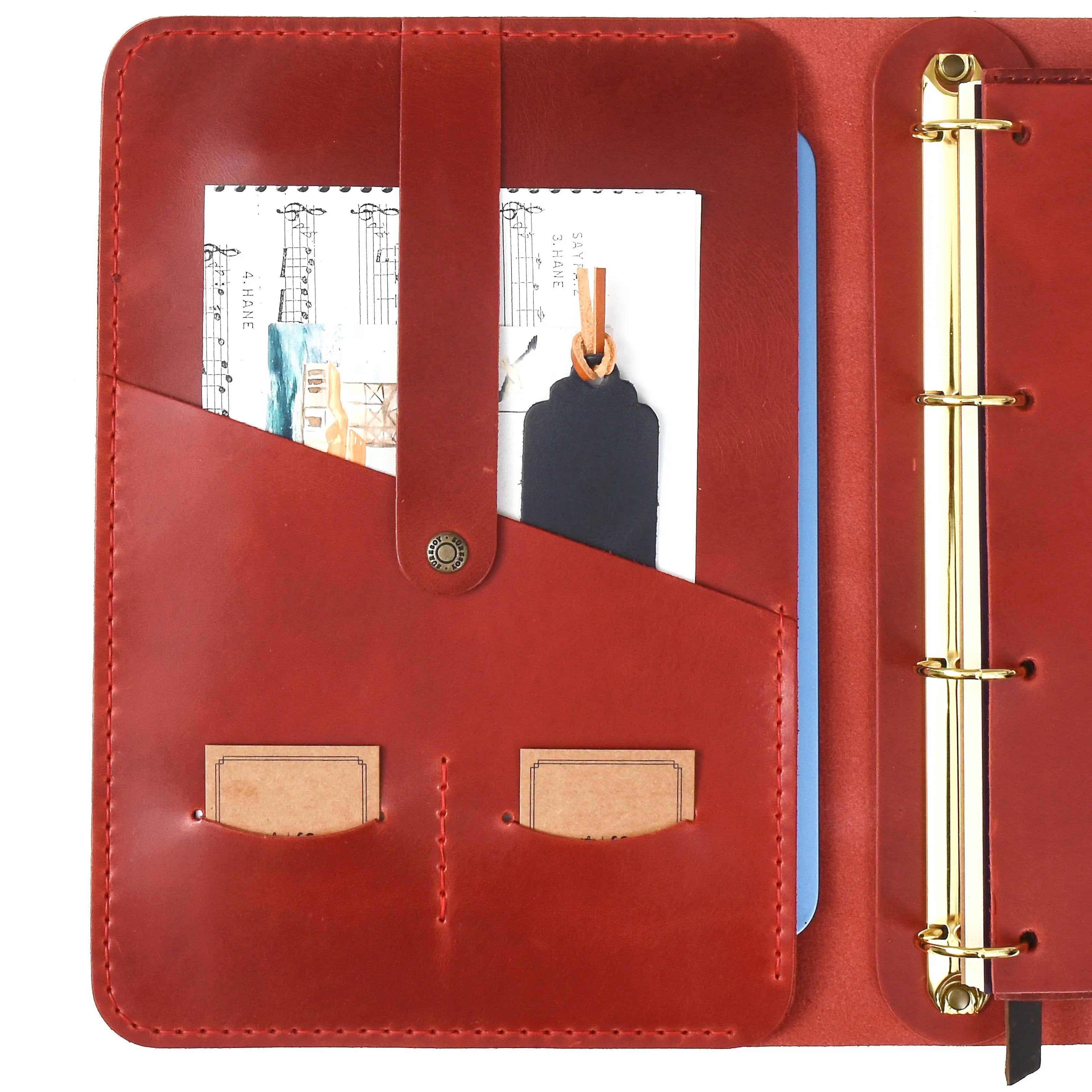 "Güneri A4 Pro-Antik Kırmızı" Lüks Hakiki Deri Organizer / Çizgisiz Bloknot, Ayraç, Anahtarlık Hediye Kargo, İsim Kazıma, Hediye Paketi Ücretsiz !