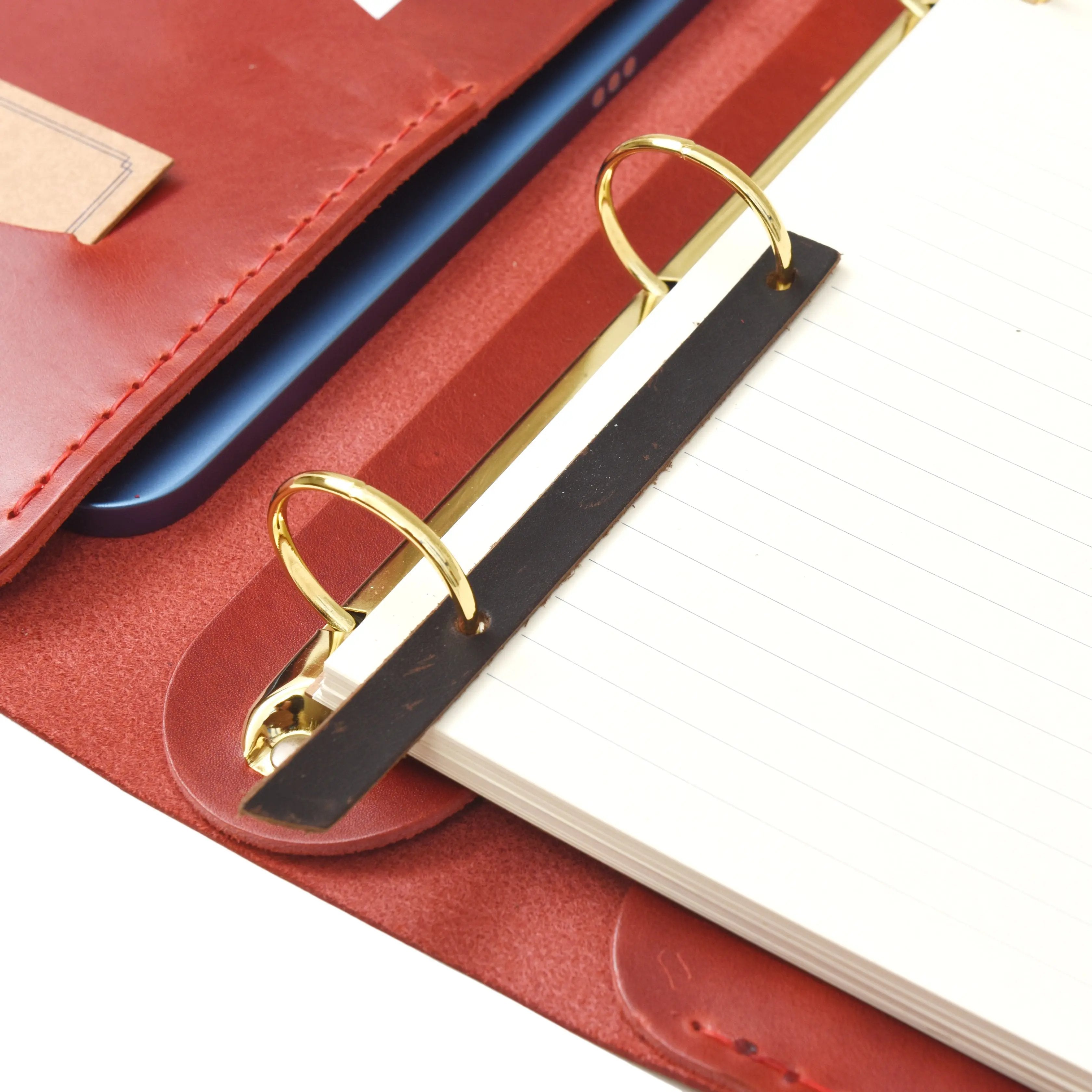 "Güneri A4 Pro-Antik Kırmızı" Lüks Hakiki Deri Organizer / Çizgisiz Bloknot, Ayraç, Anahtarlık Hediye Kargo, İsim Kazıma, Hediye Paketi Ücretsiz !