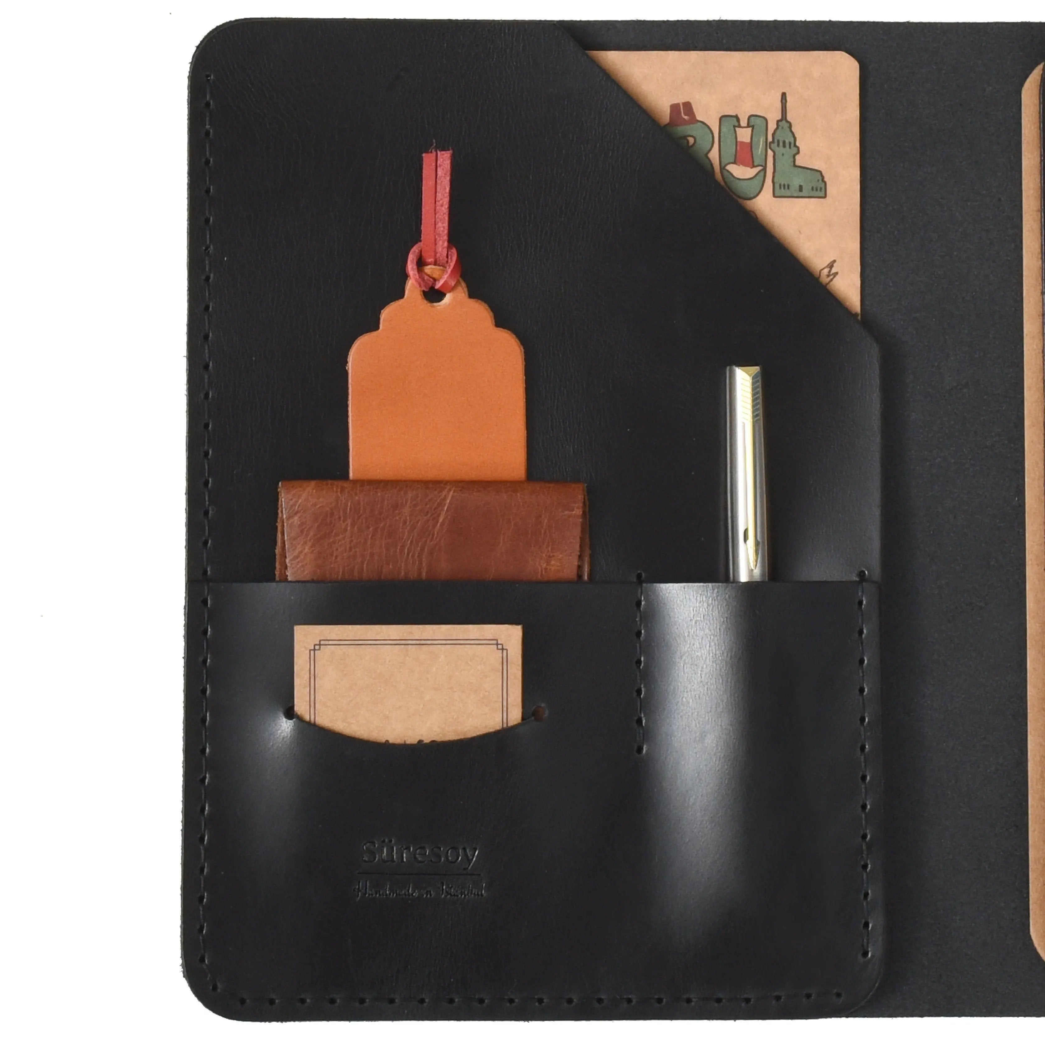 "Tunga A5 Spiralli-Antik Siyah" Lüks Hakiki Deri Organizer / Çizgisiz Spiralli Bloknot, Anahtarlık Hediye Kargo, İsim Kazıma, Hediye Paketi Ücretsiz !