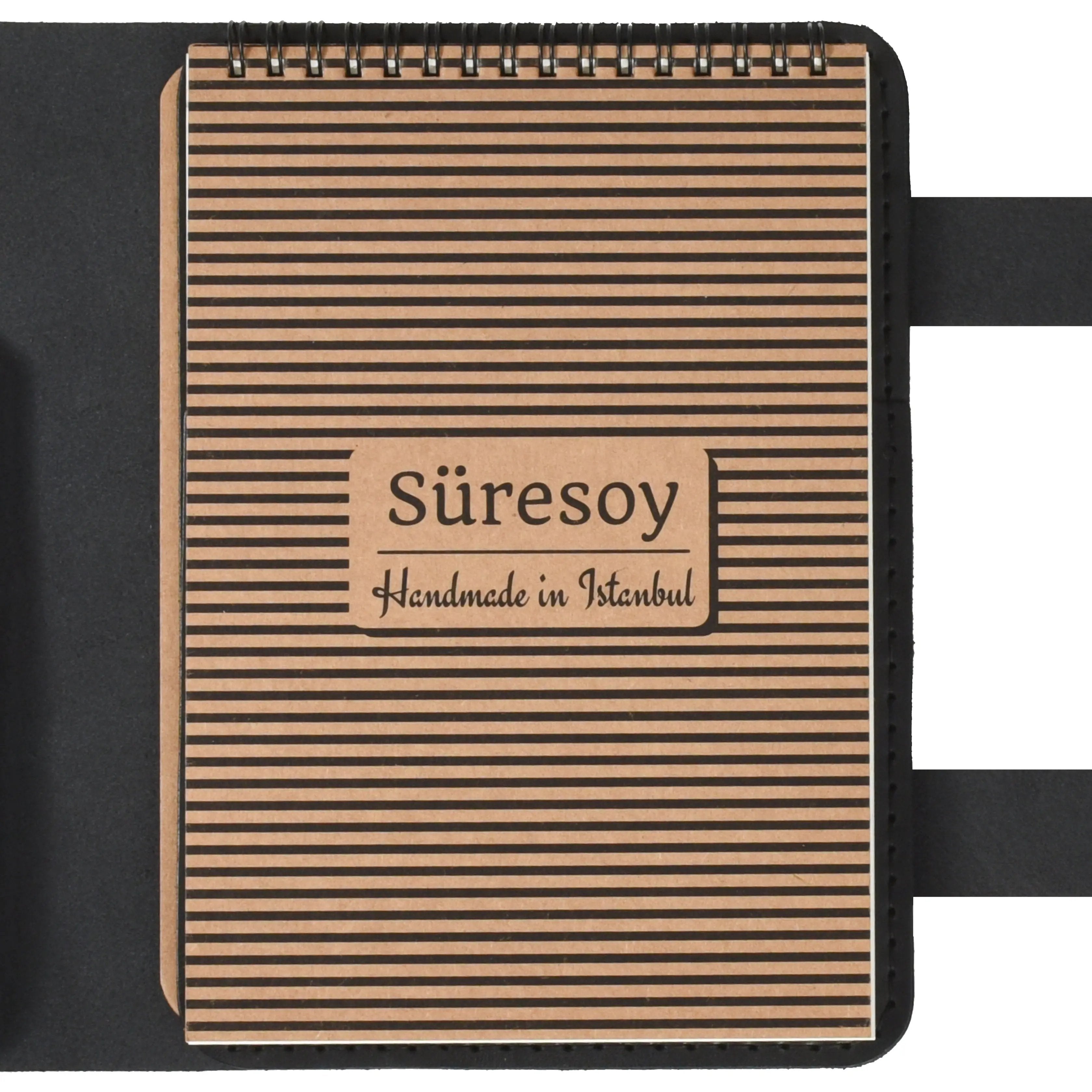 "Tunga A5 Spiralli-Antik Siyah" Lüks Hakiki Deri Organizer / Çizgisiz Spiralli Bloknot, Anahtarlık Hediye Kargo, İsim Kazıma, Hediye Paketi Ücretsiz !