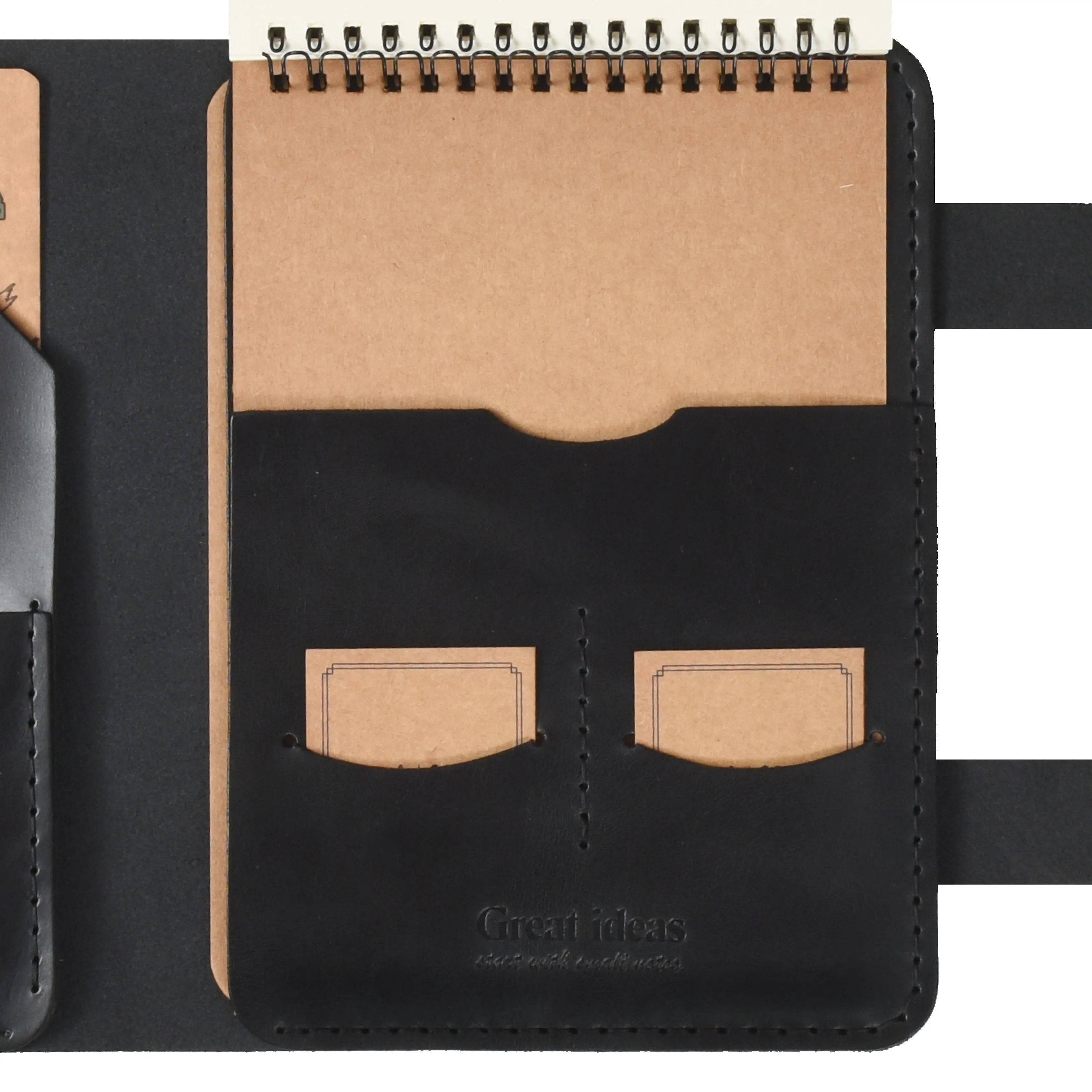 "Tunga A5 Spiralli-Antik Siyah" Lüks Hakiki Deri Organizer / Çizgisiz Spiralli Bloknot, Anahtarlık Hediye Kargo, İsim Kazıma, Hediye Paketi Ücretsiz !