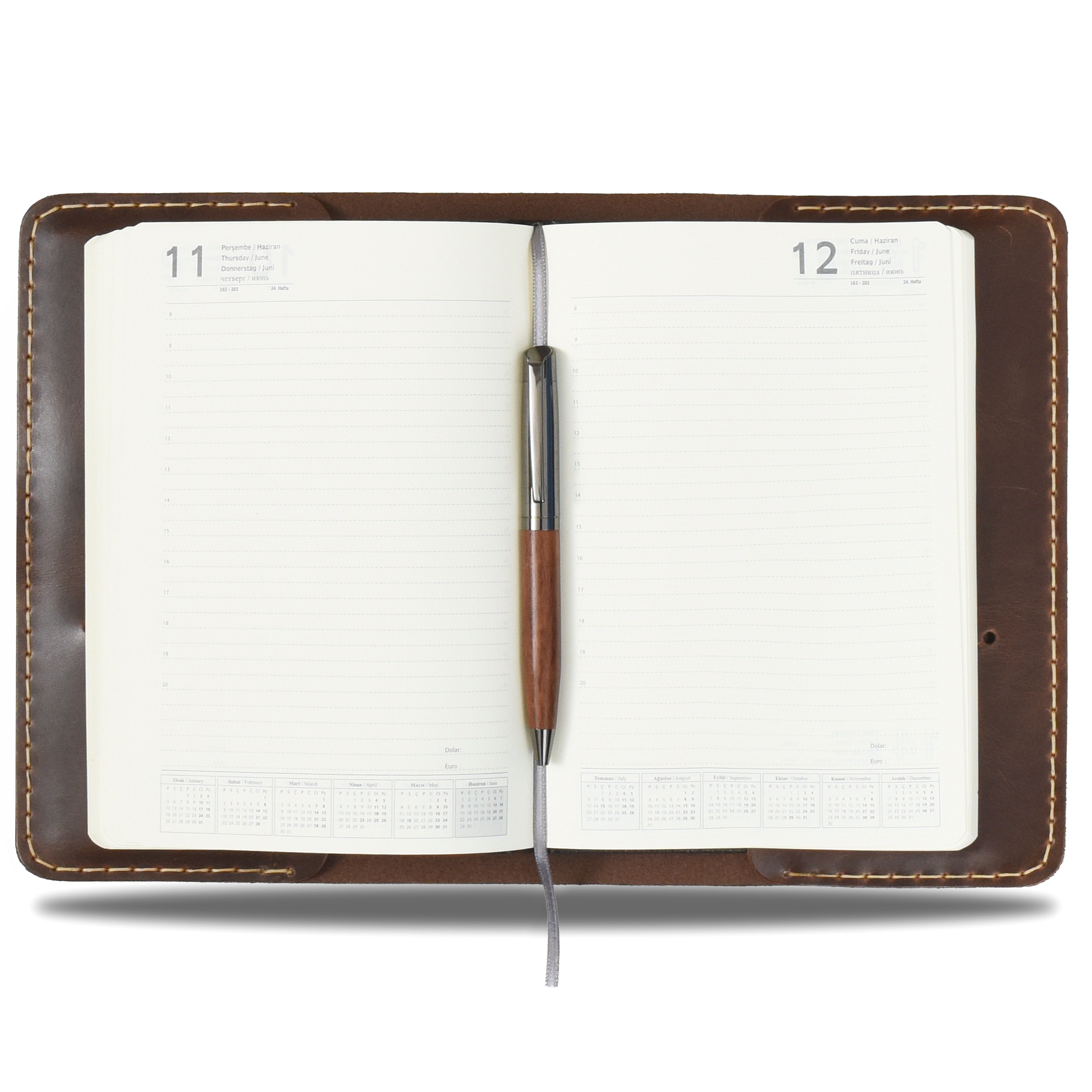 ''(26 Adet Limitli Ürün) 2026 A5 Ajanda - Antik Kahve" Kız Kulesi Sulu Boya Tasarım / Sulu Boya ile İsim Yazma, Kalem, Anahtarlık Hediye