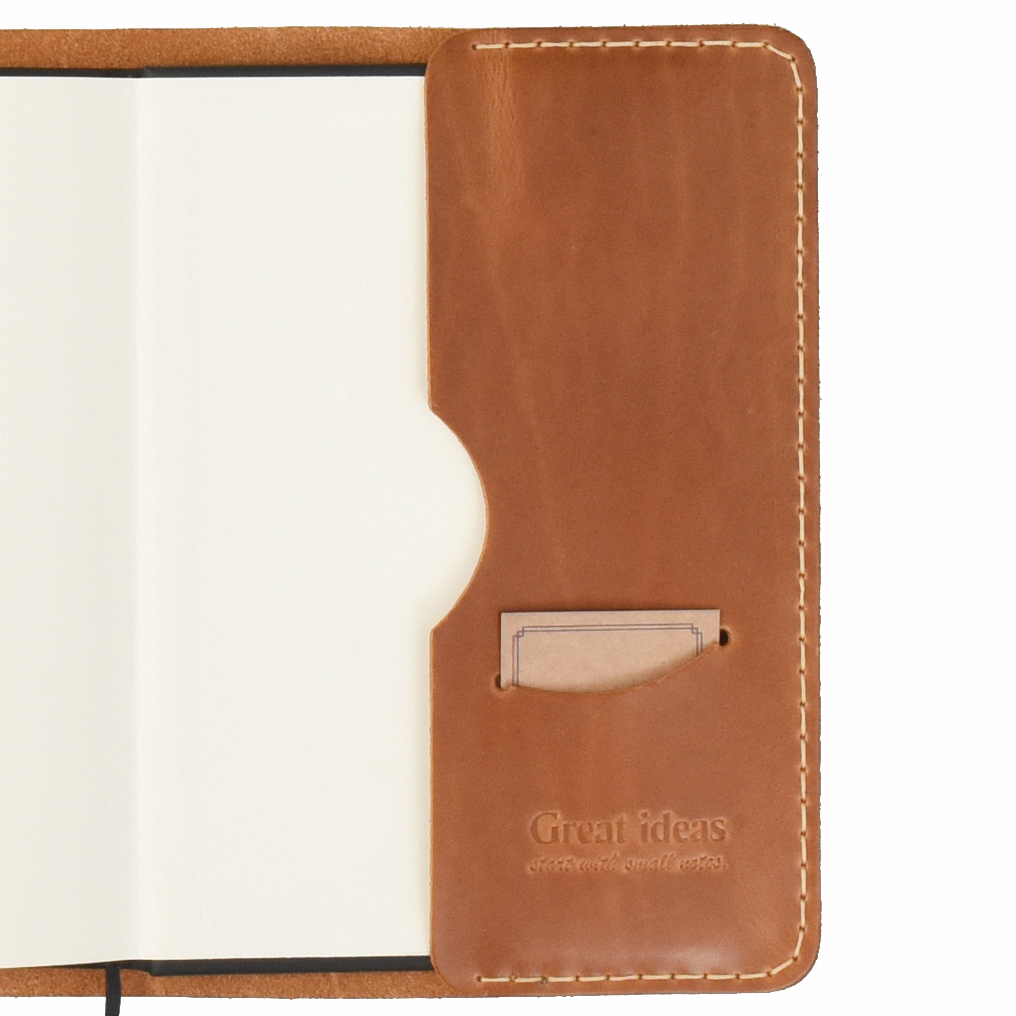 "Talu" Lüks Hakiki Deri A5 Defter Kılıfı / Çizgili Defter, Ayraç ve Anahtarlık Hediye