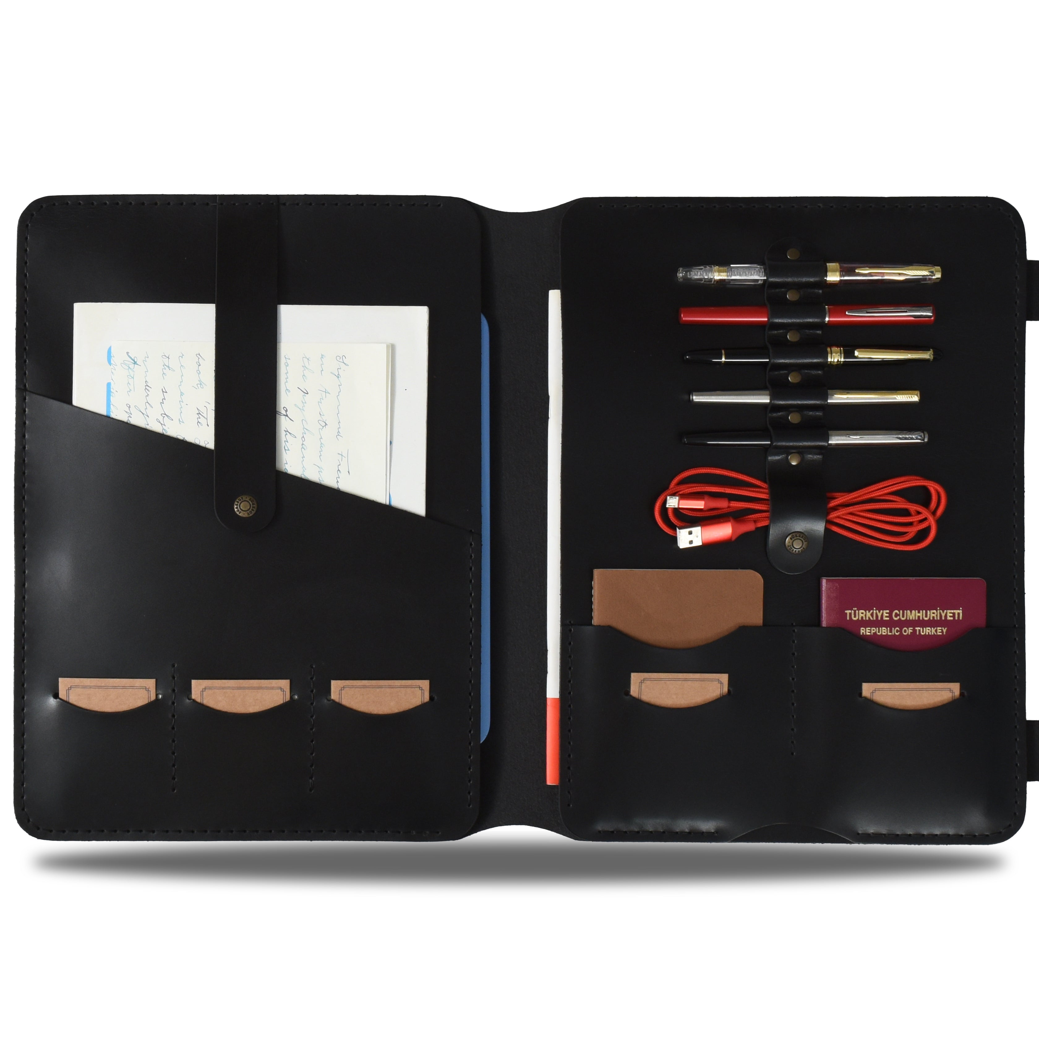 "Artunç XL" Lüks Hakiki Deri Organizer & Macbook - İPad Kılıfı