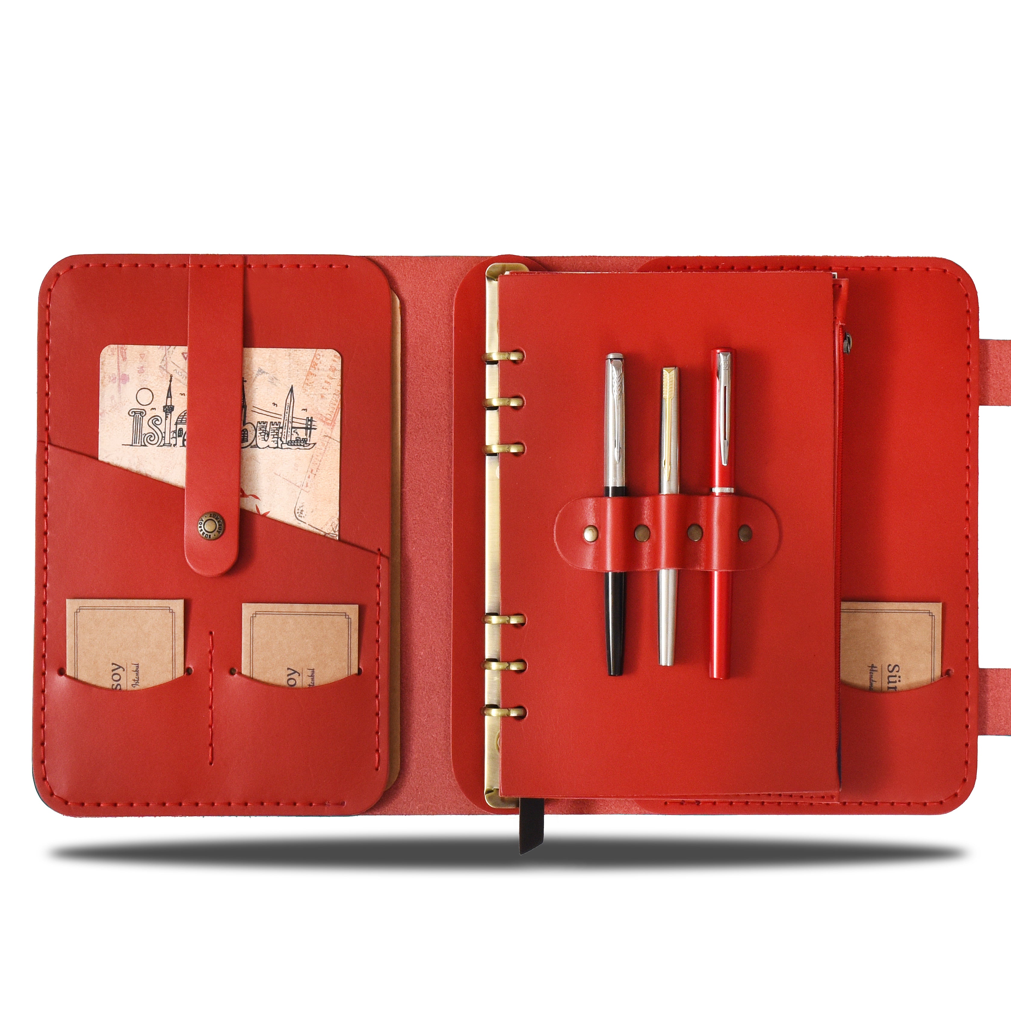 "Güneri A5 Pro-Kırmızı" ORTAKÖY Yedi Tepeli Şehir İstanbul Limitli Seri 2 / Sulu Boya ile İsim Yazma, Anahtarlık Hediye