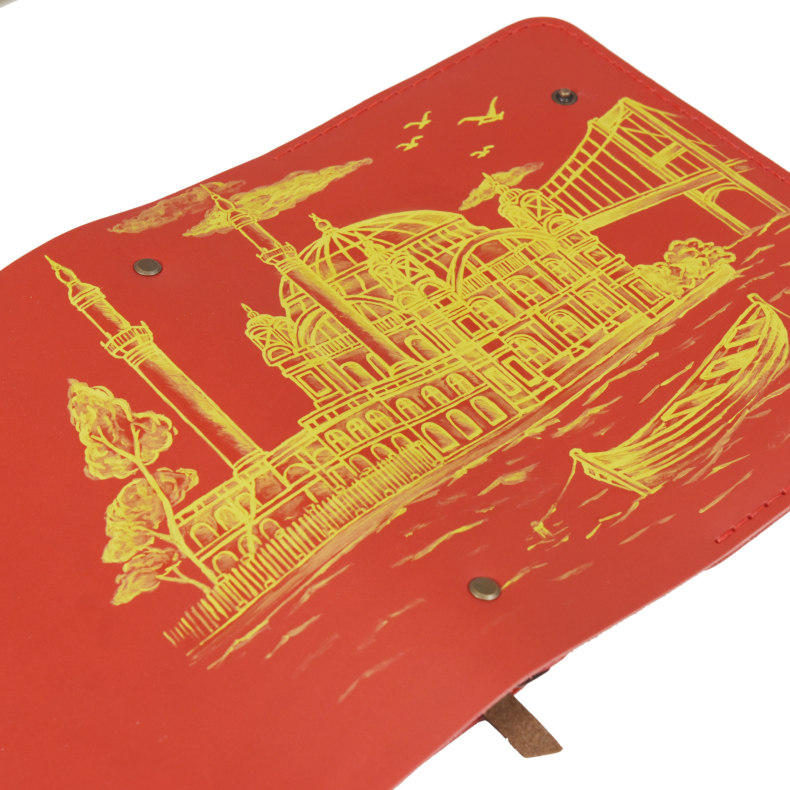 "Güneri A5 Pro-Kırmızı" ORTAKÖY Yedi Tepeli Şehir İstanbul Limitli Seri 2 / Sulu Boya ile İsim Yazma, Anahtarlık Hediye