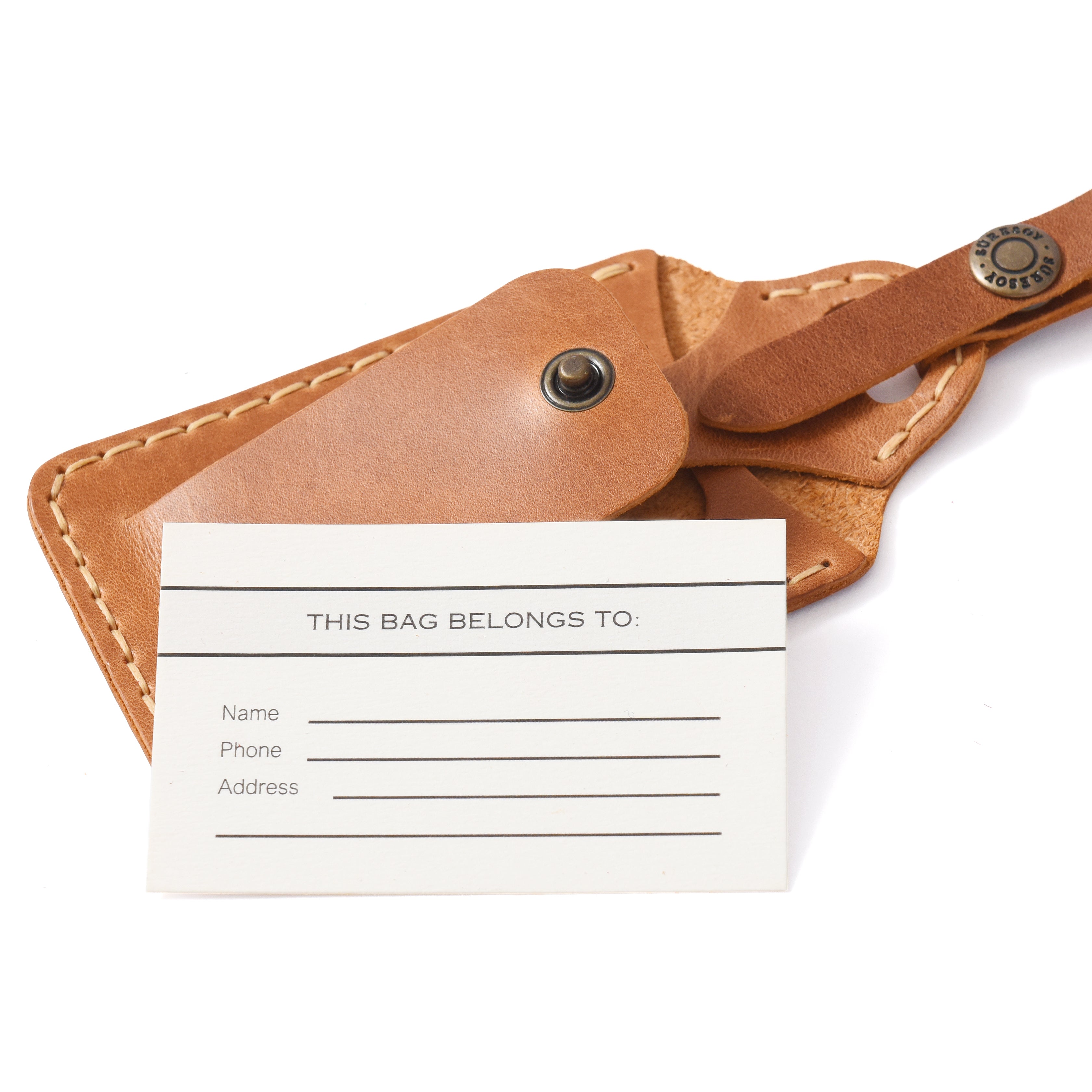 "Börteçin" Lüks Deri Valiz Etiketi / Anahtarlık Hediye