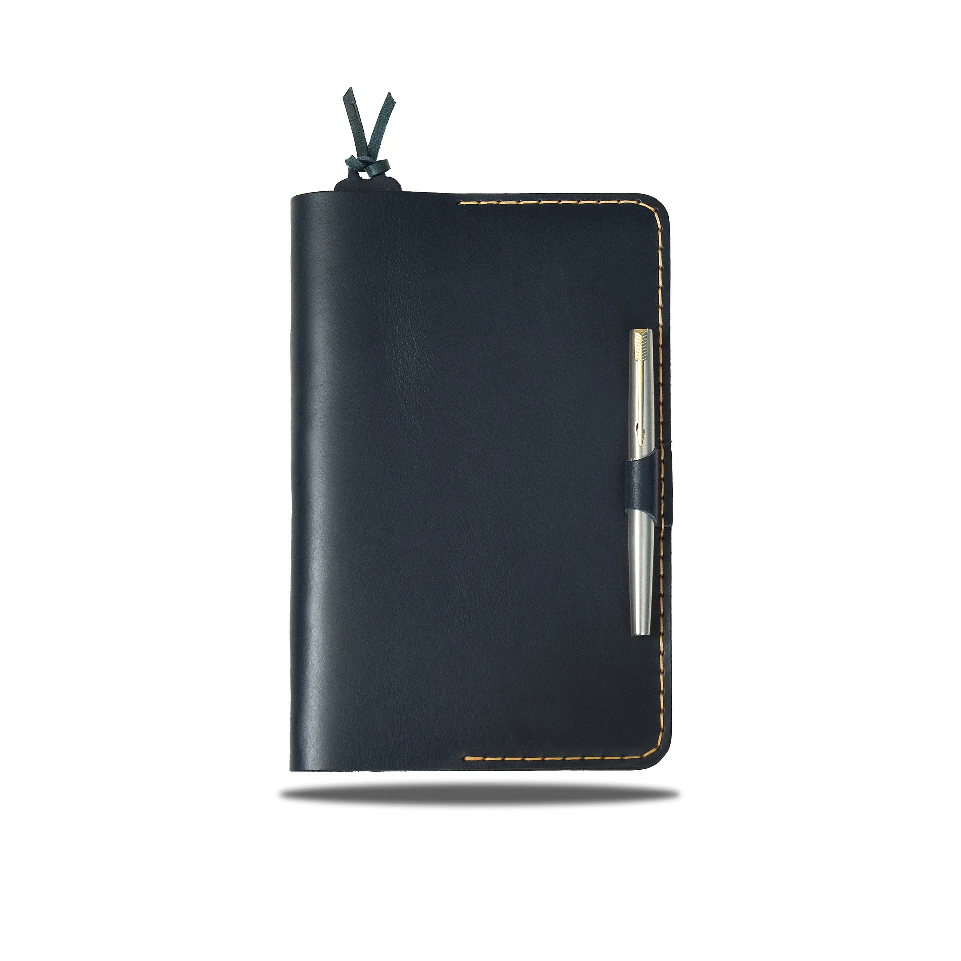 "Talu - Lacivert" Lüks Hakiki Deri A5 Defter Kılıfı / Ayraç ve Anahtarlık Hediye Kargo, İsim Kazıma, Hediye Paketi Ücretsiz !