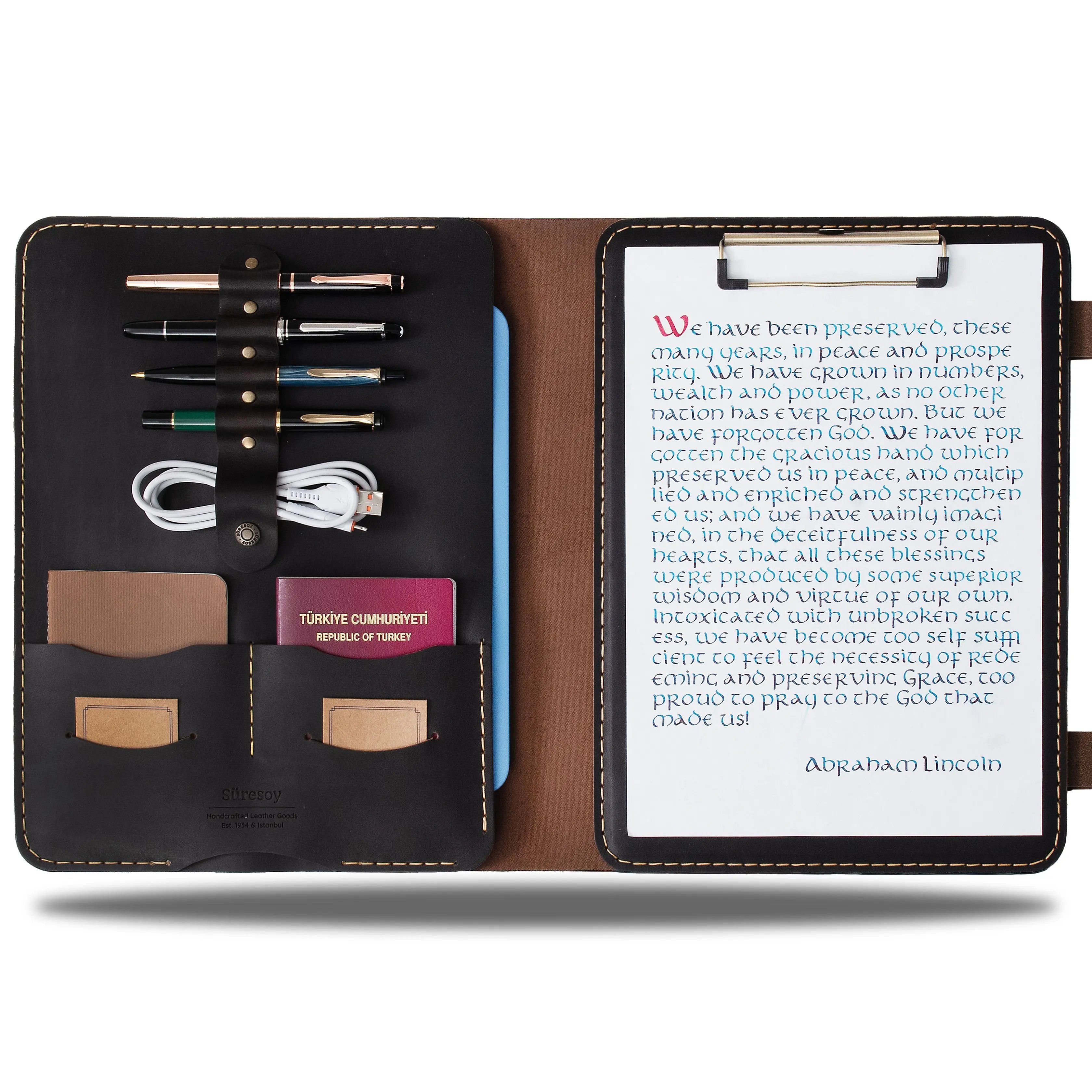 ''Parla Sekreterlik-Chocolate🍫'' Lüks Hakiki Deri Organizer & İPad Kılıfı / Anahtarlık Hediye Kargo, İsim Kazıma, Hediye Paketi Ücretsiz !