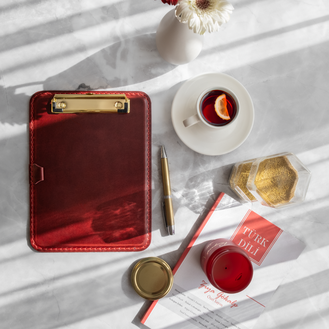 "Günay" Lüks Hakiki Deri Sekreterlik / Anahtarlık Hediye