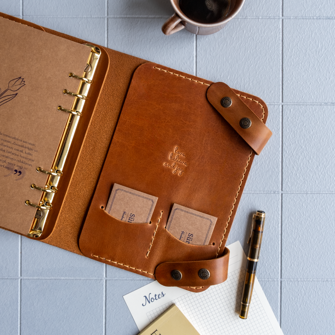 "Güneri A5 Pro" Lüks Hakiki Deri Organizer