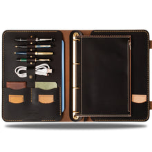 Görseli Galeri görüntüleyiciye yükleyin, &quot;Parla A4 Pro-Chocolate🍫&quot; Lüks Hakiki Deri Organizer / Çizgisiz Bloknot, İsim Yazma, Şık Hediye Paketi, Ayraç, Anahtarlık ve Kargo Ücretsiz !
