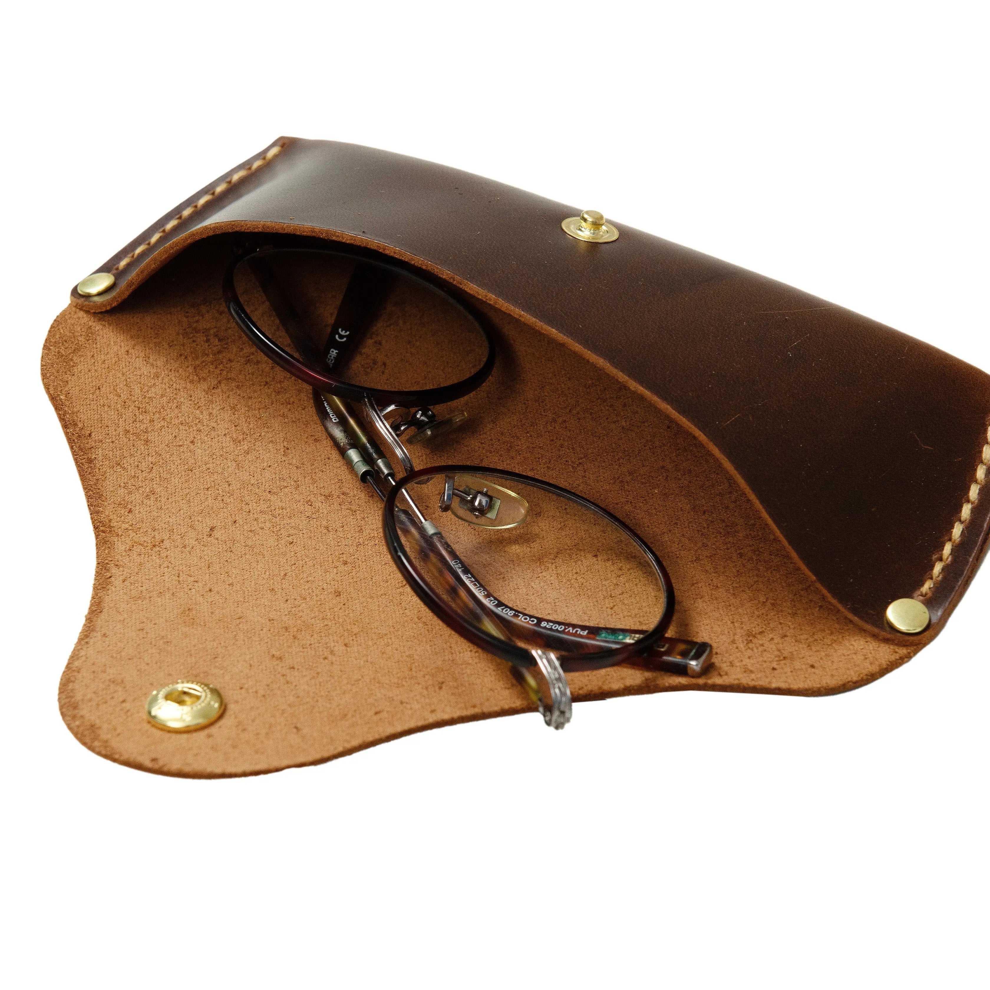 "Ongan - Caramel🍯" Lüks Hakiki Deri Gözlük Kılıfı / Anahtarlık Hediye Kargo, İsim Kazıma, Hediye Paketi Ücretsiz !