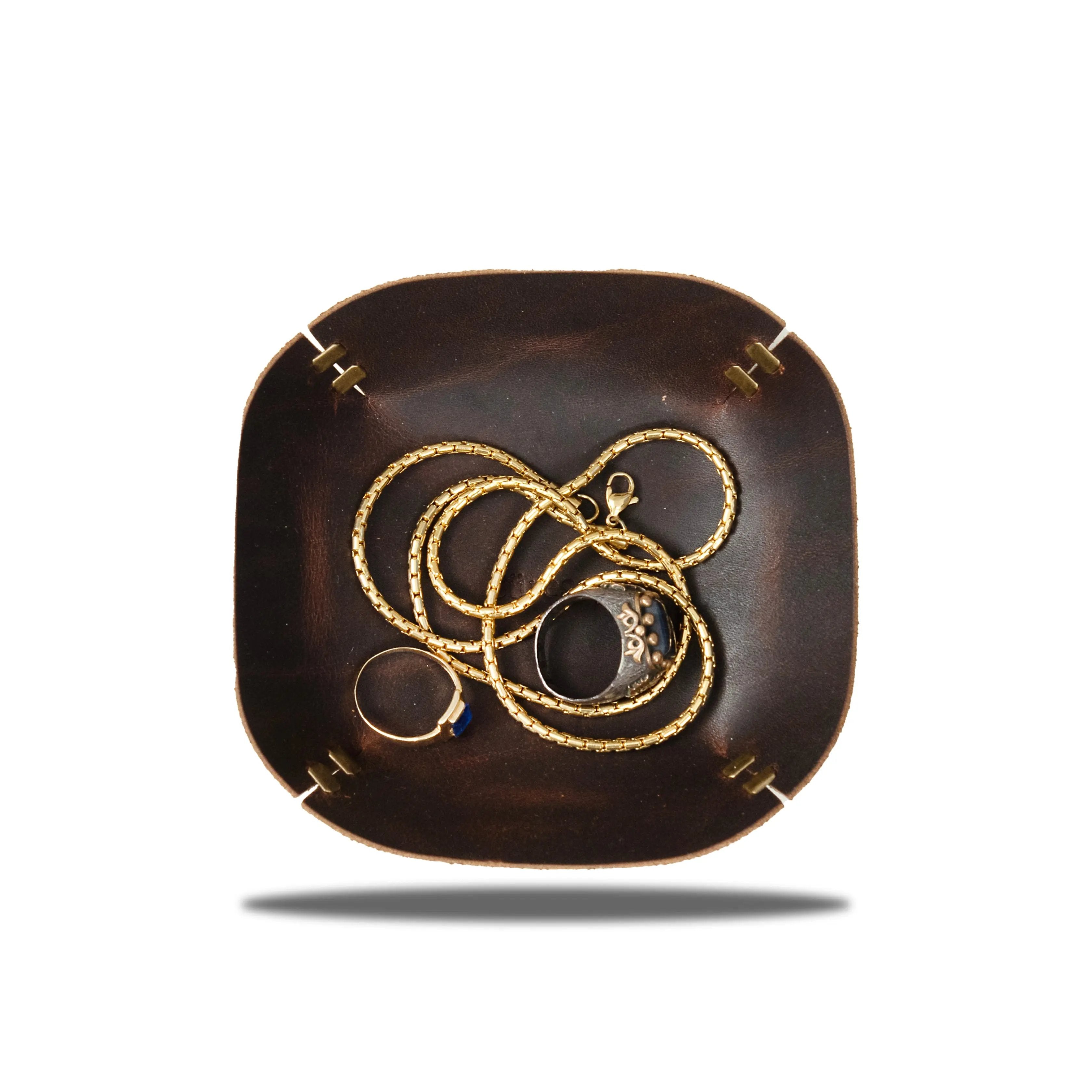 "Yuvarlak Deri Kase - Chocalate🍫" Lüks Hakiki Deri Kase / Anahtarlık Hediye Kargo, İsim Kazıma, Hediye Paketi Ücretsiz !