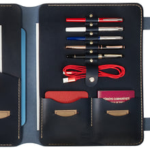 Görseli Galeri görüntüleyiciye yükleyin, &quot;Artunç XL-Lacivert&quot; Lüks Hakiki Deri Organizer &amp; Macbook - İPad Kılıfı / İsim Yazma, Şık Hediye Paketi, Ayraç, Anahtarlık ve Kargo Ücretsiz !
