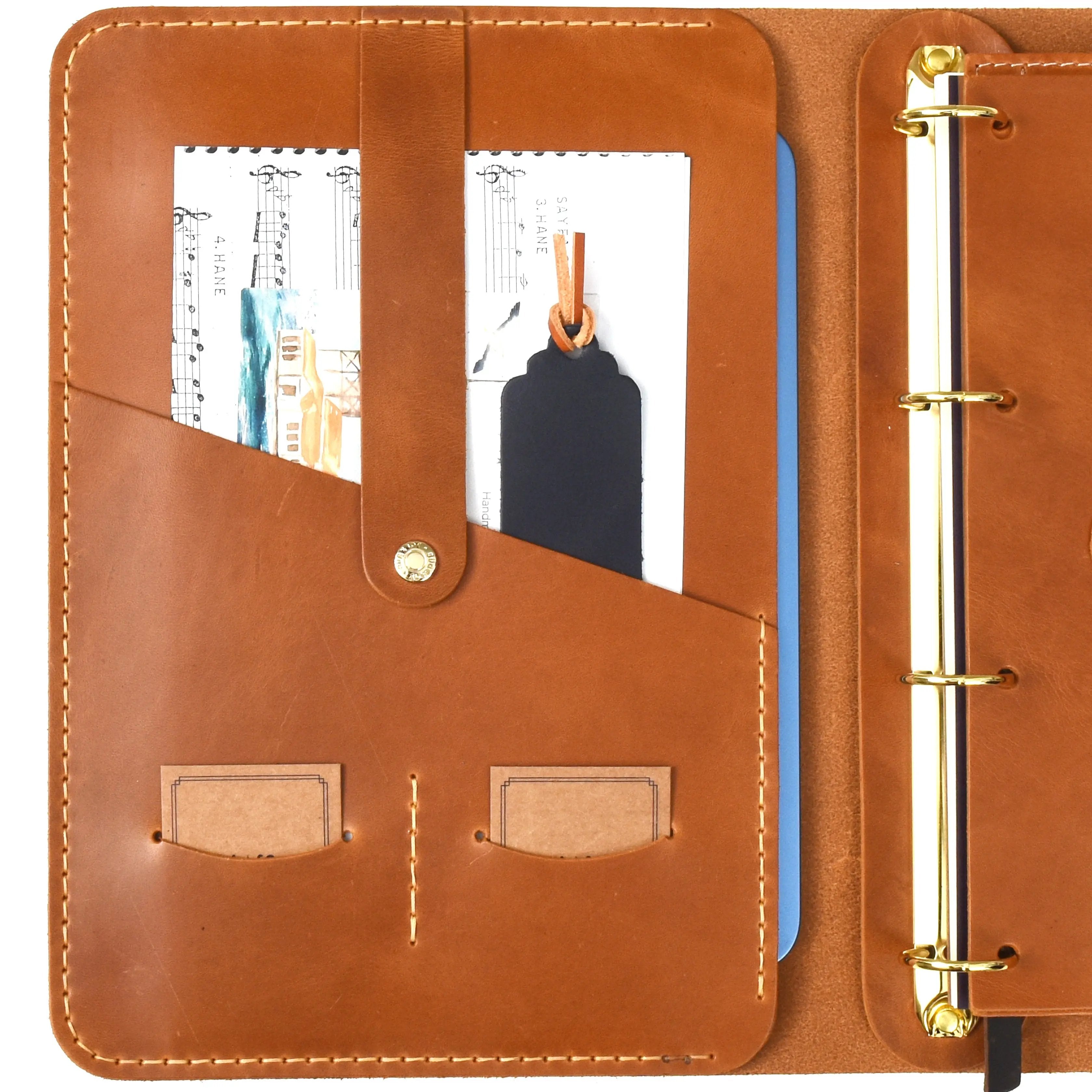 "Güneri A4 Pro-Antik Camel" Lüks Hakiki Deri Organizer / Çizgisiz Bloknot, Ayraç, Anahtarlık Hediye Kargo, İsim Kazıma, Hediye Paketi Ücretsiz !