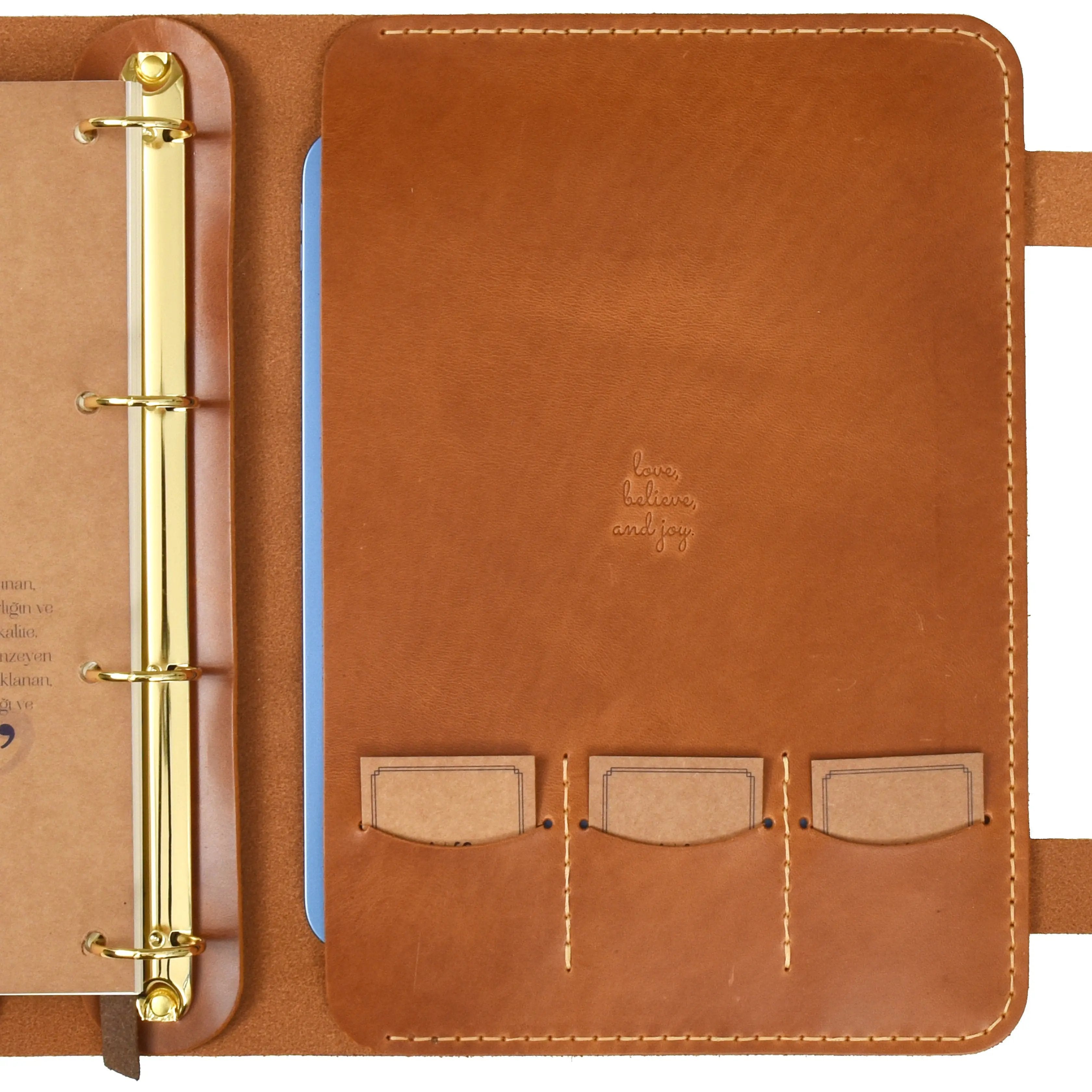 "Güneri A4 Pro-Antik Camel" Lüks Hakiki Deri Organizer / Çizgisiz Bloknot, Ayraç, Anahtarlık Hediye Kargo, İsim Kazıma, Hediye Paketi Ücretsiz !