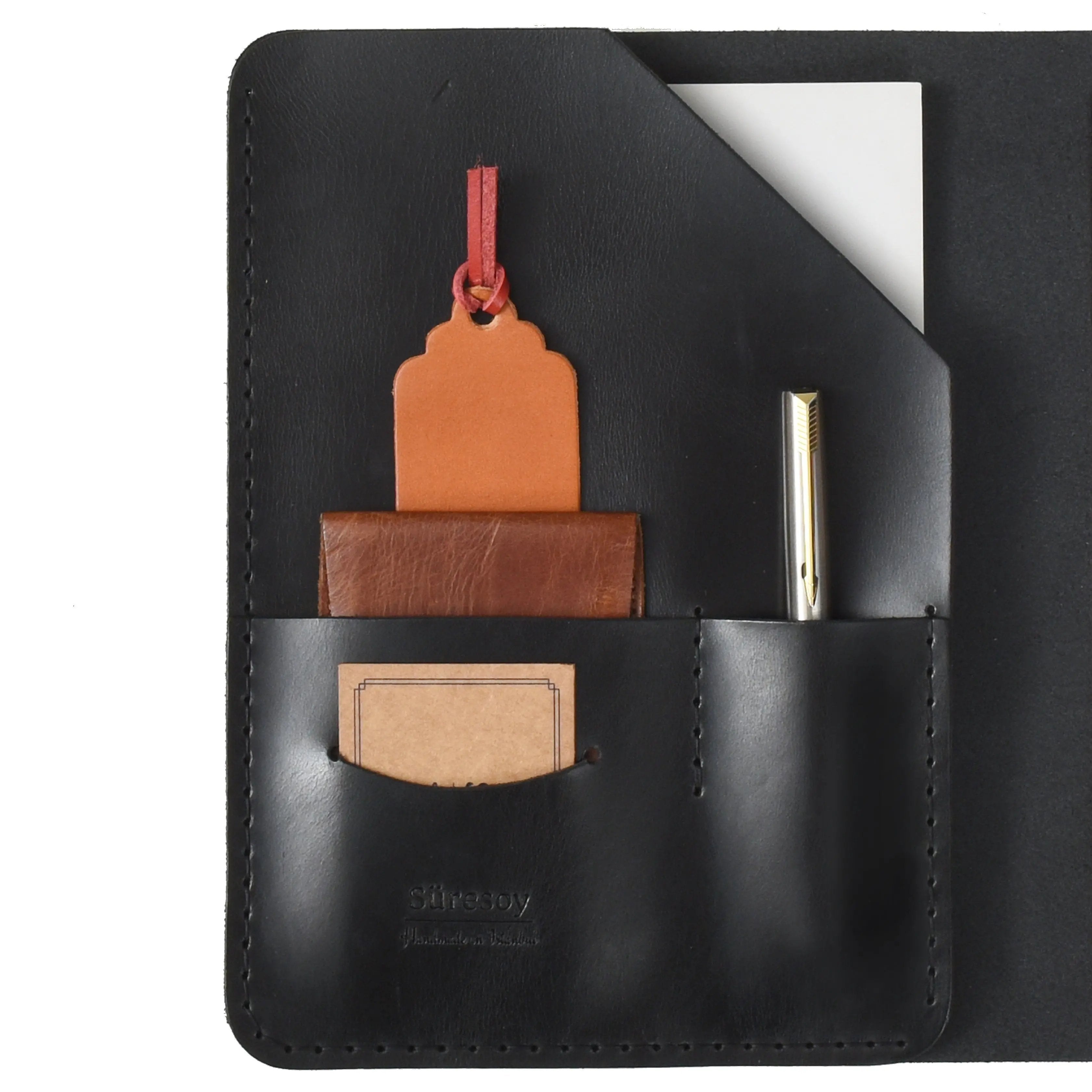 "Tunga A5 Spiralli-Antik Siyah" Lüks Hakiki Deri Organizer / Çizgisiz Spiralli Bloknot, Anahtarlık Hediye Kargo, İsim Kazıma, Hediye Paketi Ücretsiz !