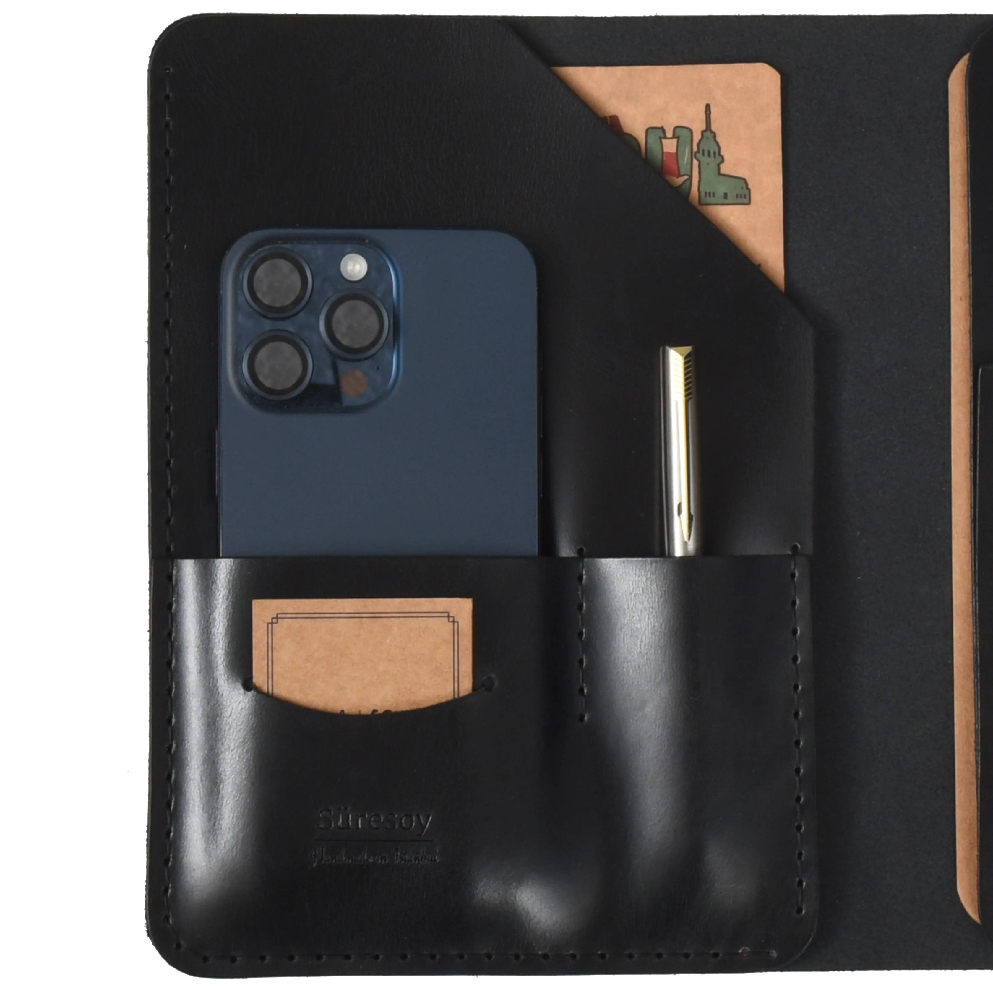 "Tunga A5 Spiralli-Antik Siyah" Lüks Hakiki Deri Organizer / Çizgisiz Spiralli Bloknot, Anahtarlık Hediye Kargo, İsim Kazıma, Hediye Paketi Ücretsiz !