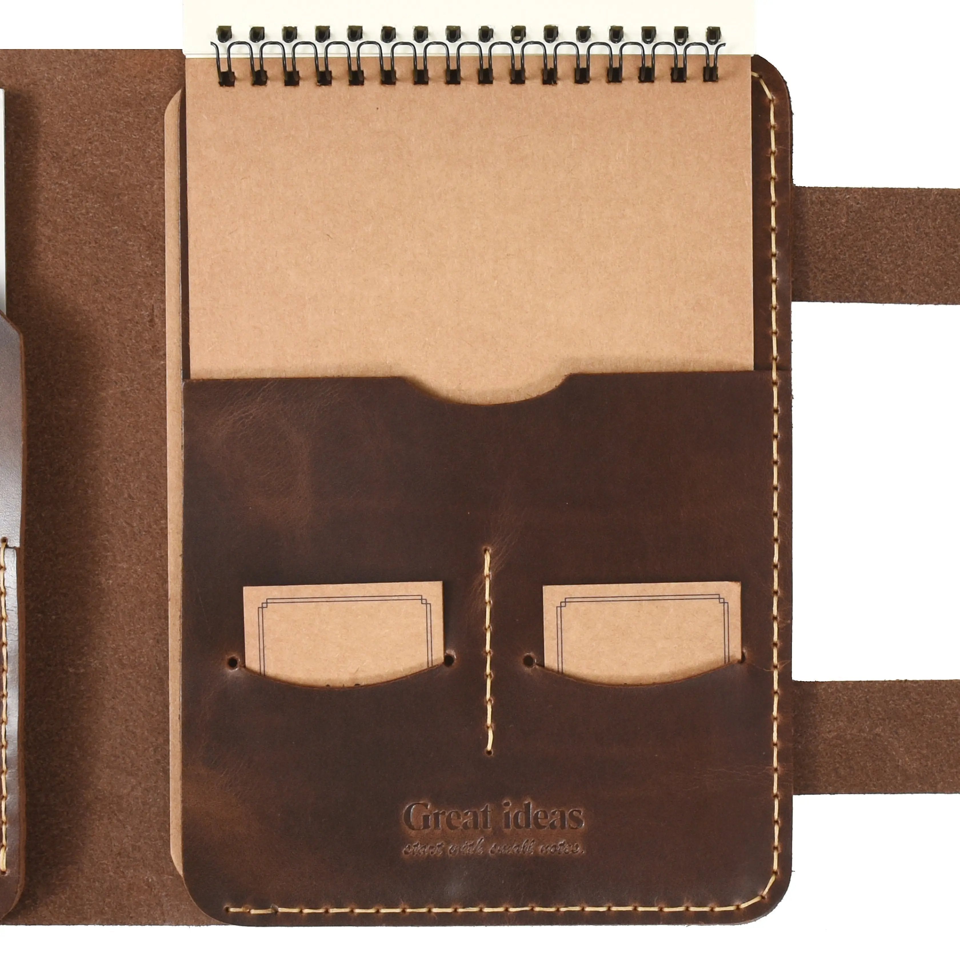 "Tunga A5 Spiralli-Antik Kahve" Lüks Hakiki Deri Organizer / Çizgisiz Spiralli Bloknot, Anahtarlık Hediye Kargo, İsim Kazıma, Hediye Paketi Ücretsiz !