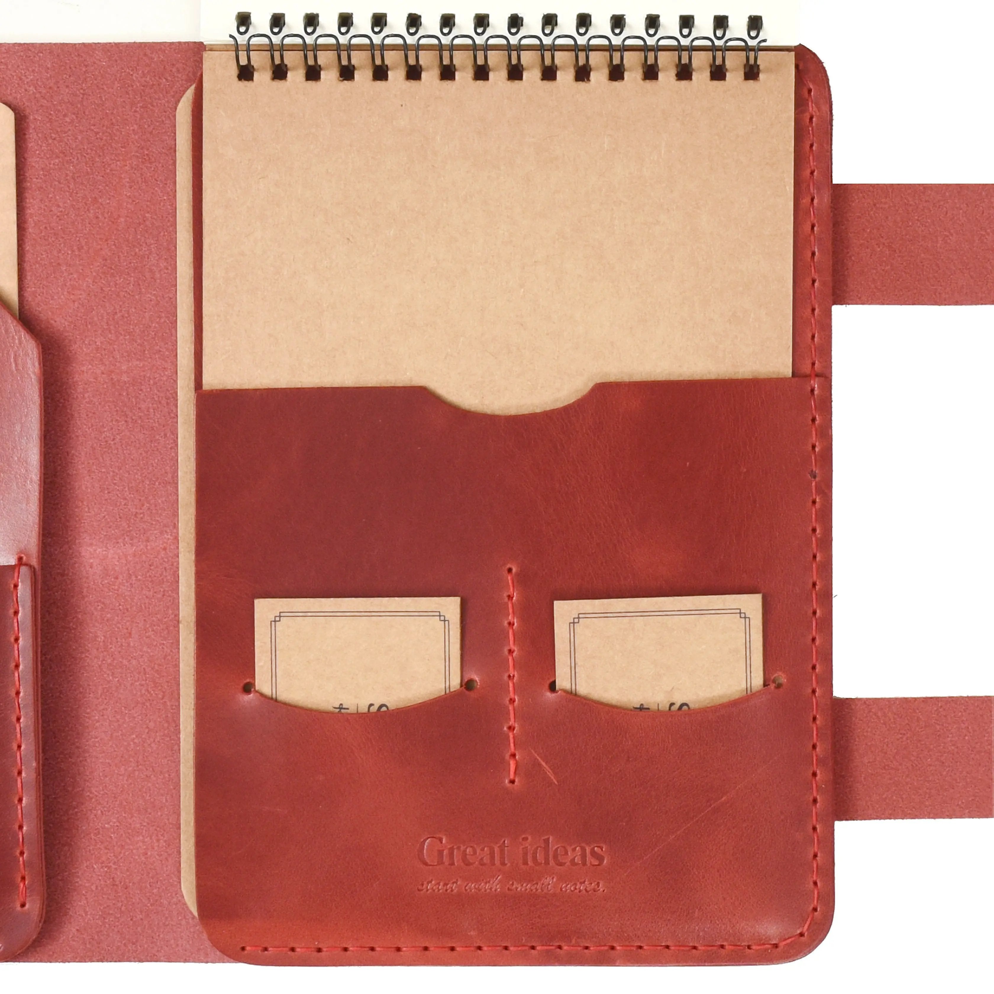 "Tunga A5 Spiralli-Antik Kırmızı" Lüks Hakiki Deri Organizer / Çizgisiz Spiralli Bloknot, Anahtarlık Hediye Kargo, İsim Kazıma, Hediye Paketi Ücretsiz !