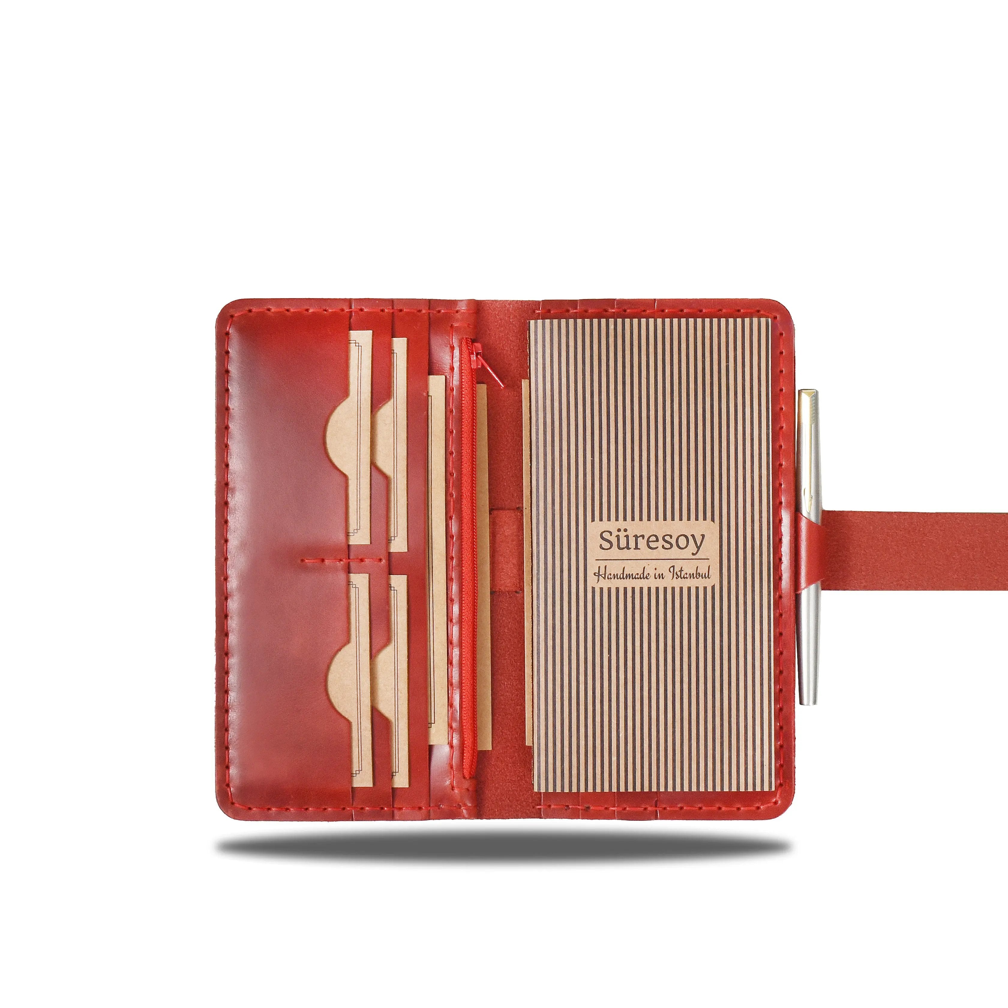 "Seren Pro-Antik Kırmızı" Lüks Hakiki Deri Uzun Cüzdan, Organizer / Kareli Defter, Ayraç, Anahtarlık Hediye Kargo, İsim Kazıma, Hediye Paketi Ücretsiz !