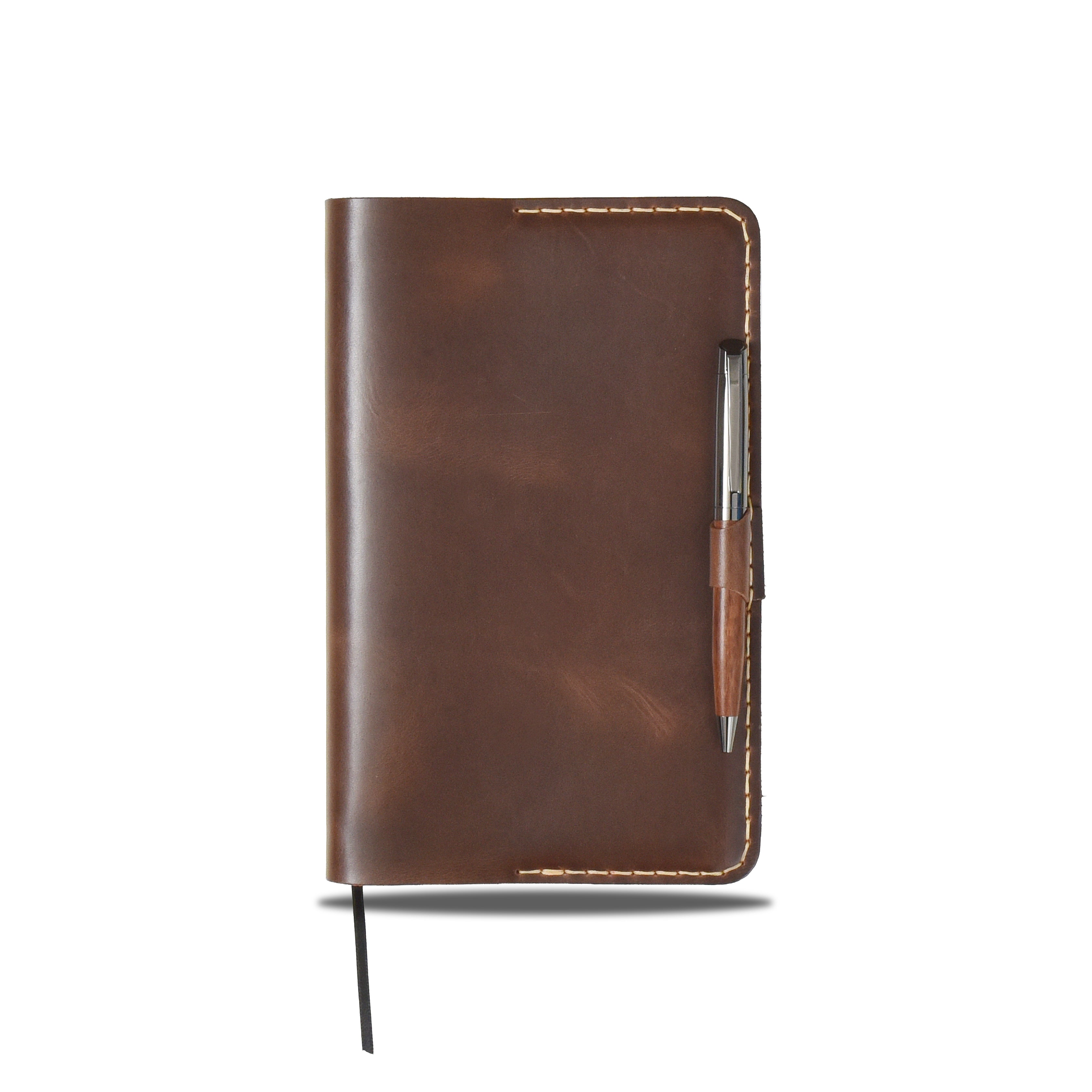 "Talu" Lüks Hakiki Deri A5 Defter Kılıfı / Çizgili Defter, Ayraç ve Anahtarlık Hediye