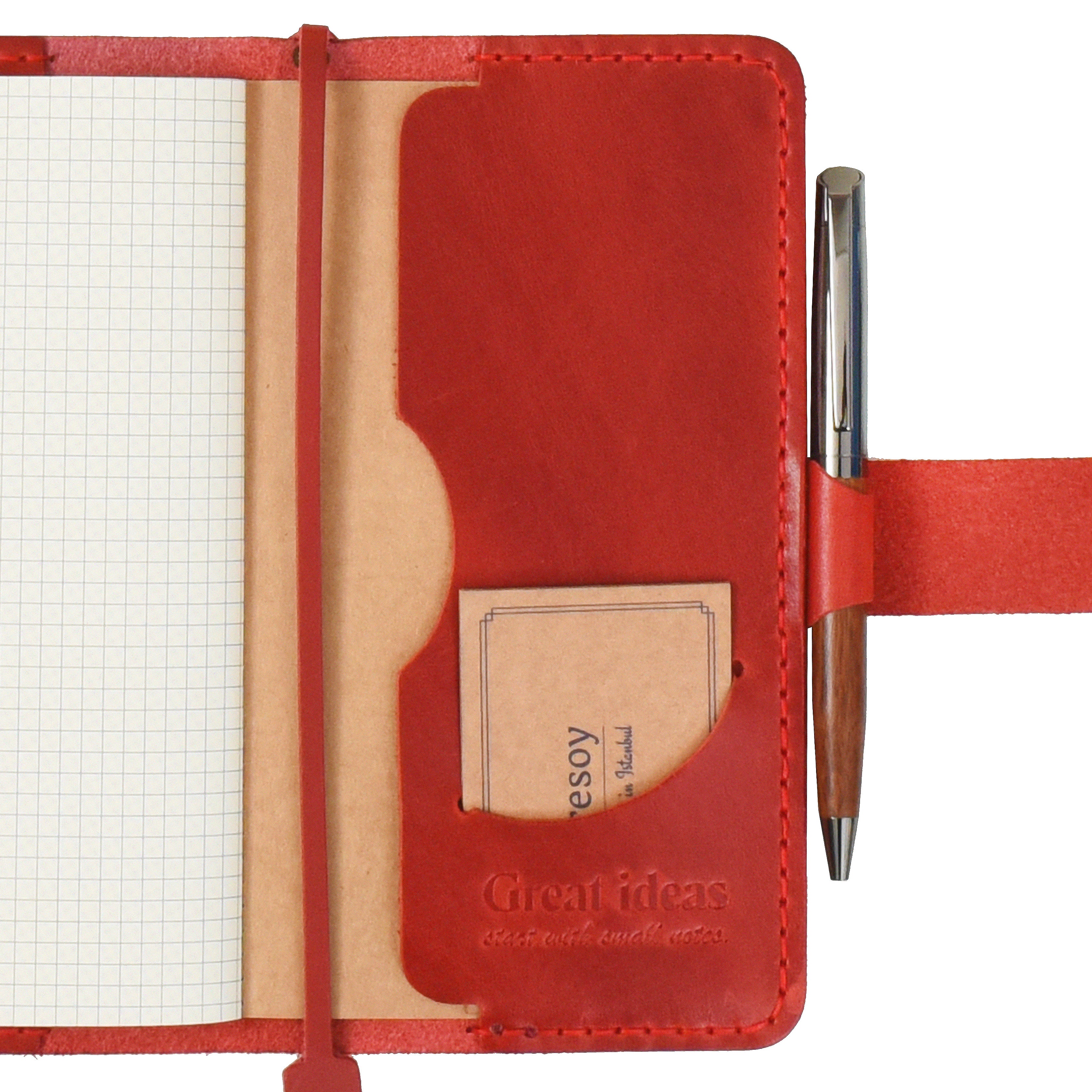 "Ongün" Lüks Hakiki Deri Defter Kılıfı / Anahtarlık Hediye