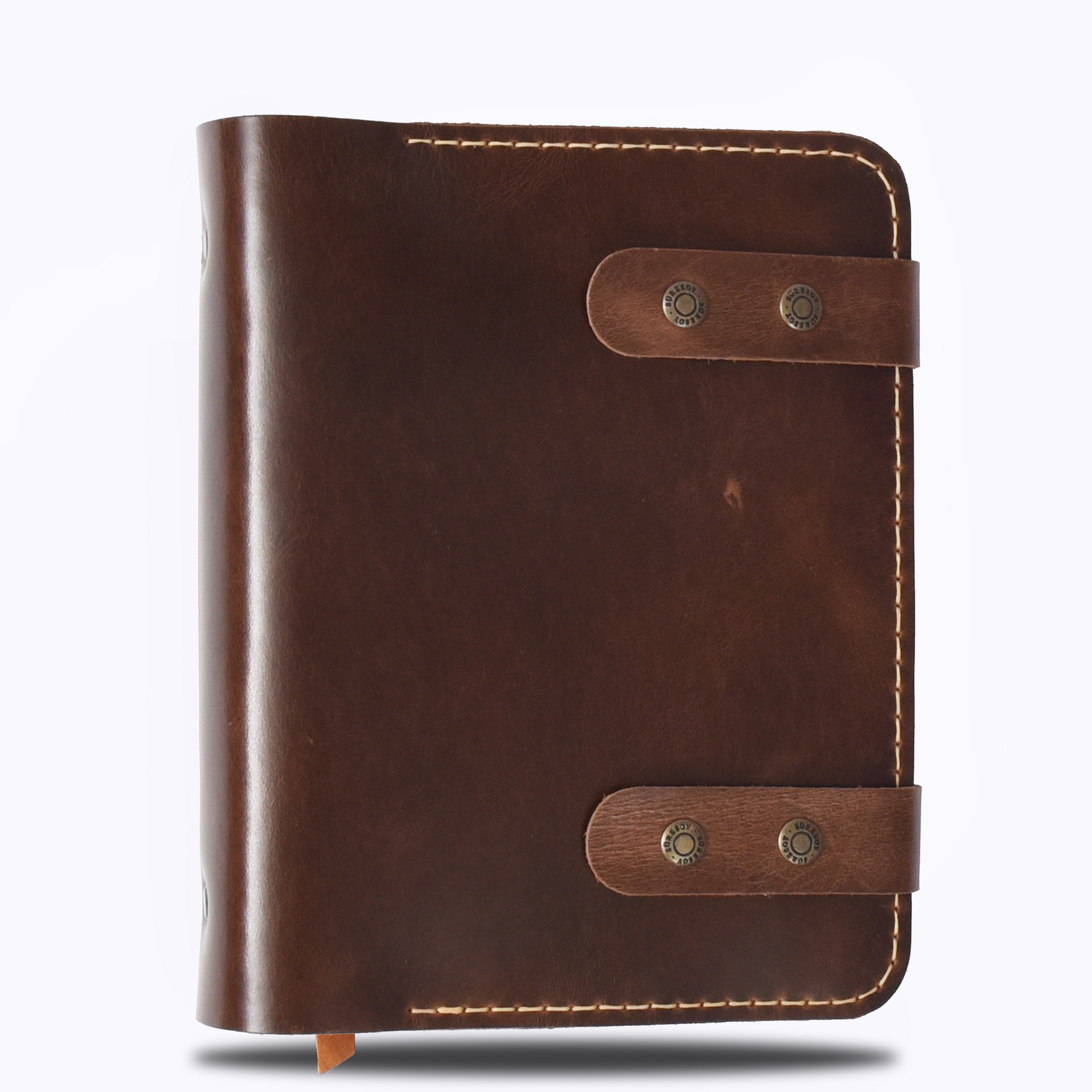 "Parla A5 Pro-Antik Kahve" Lüks Hakiki Deri Organizer / Çizgili Bloknot, Anahtarlık Hediye