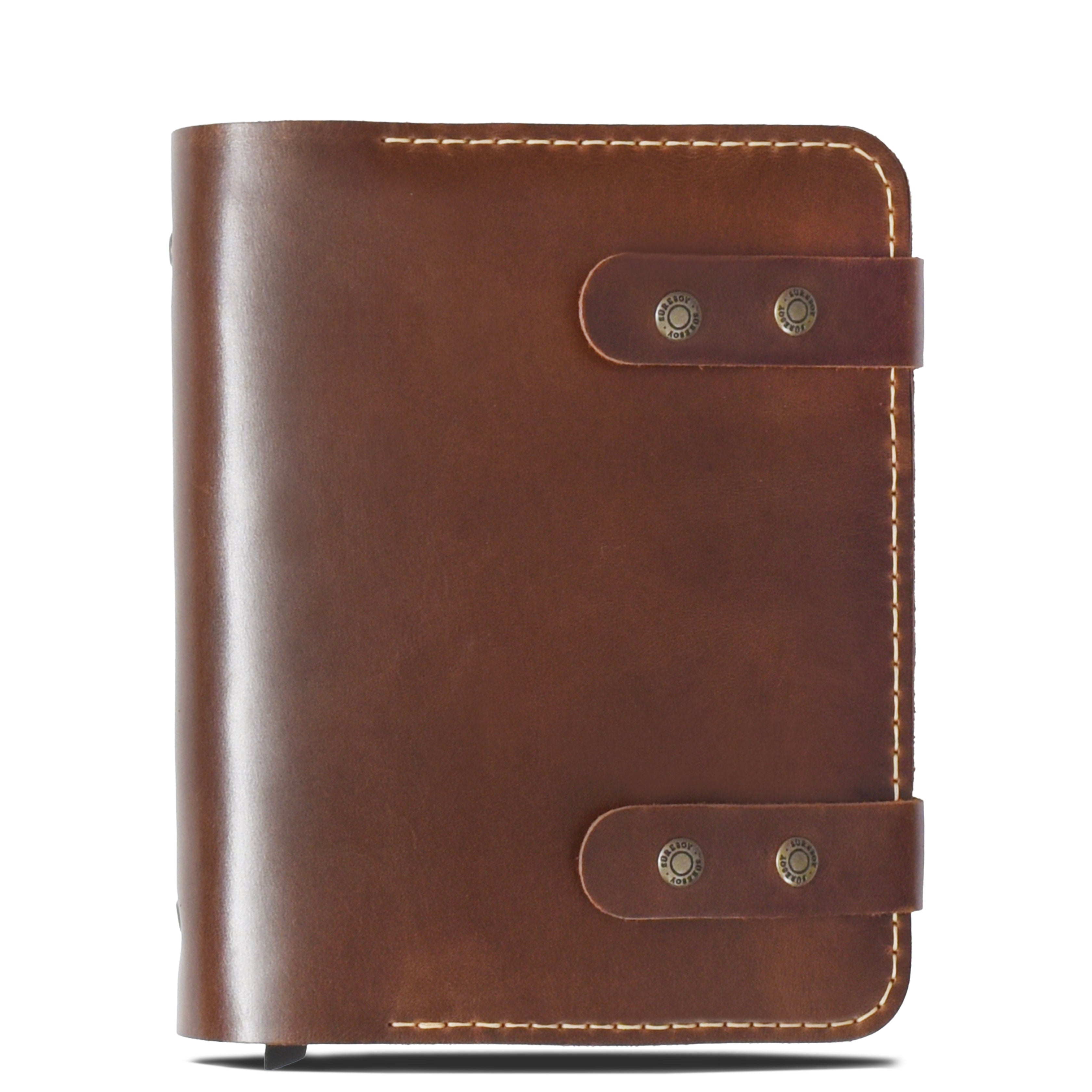 "Güneri A5 Pro - Antik Kahve" Lüks Hakiki Deri Organizer / Çizgili Bloknot, Anahtarlık Hediye