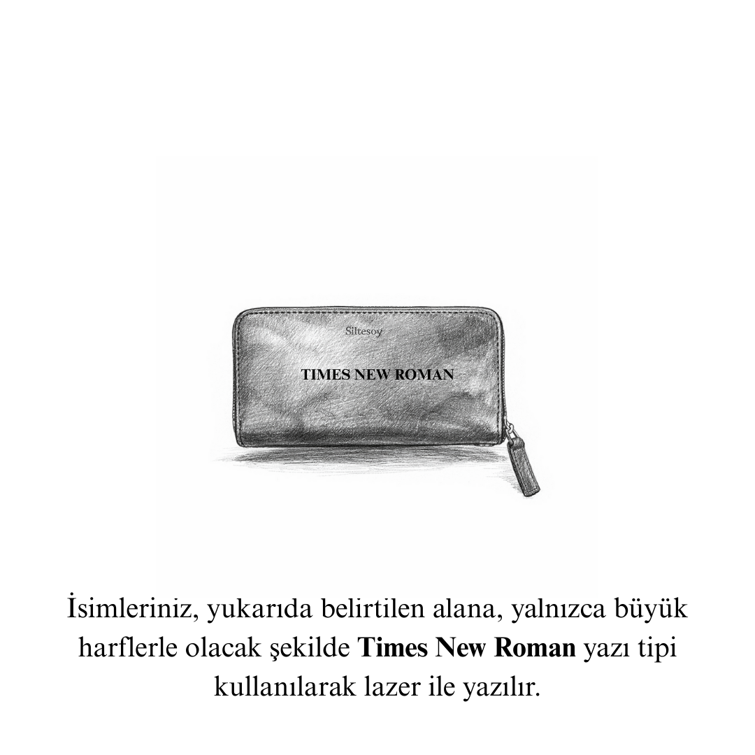 "Tüzün-Chocolate" Lüks Hakiki Deri Fermuarlı Uzun Cüzdan / Anahtarlık Hediye