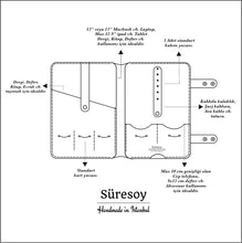 Görseli Galeri görüntüleyiciye yükleyin, Hakiki deri, gerçek el işçiliği Macbook &amp; İPad kılıfı
